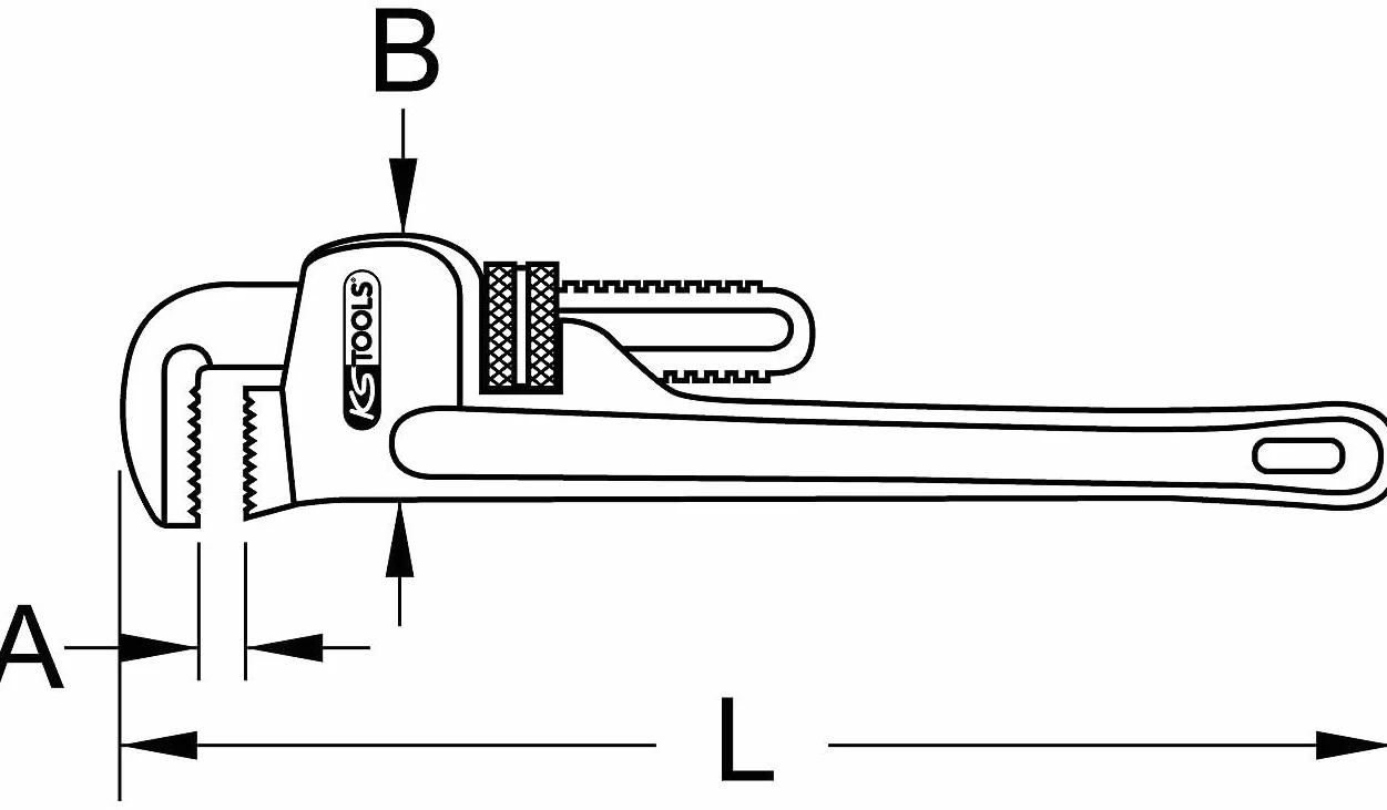 KS Tools 114.0024 Katowe szczypce do rur, 2.1/2"