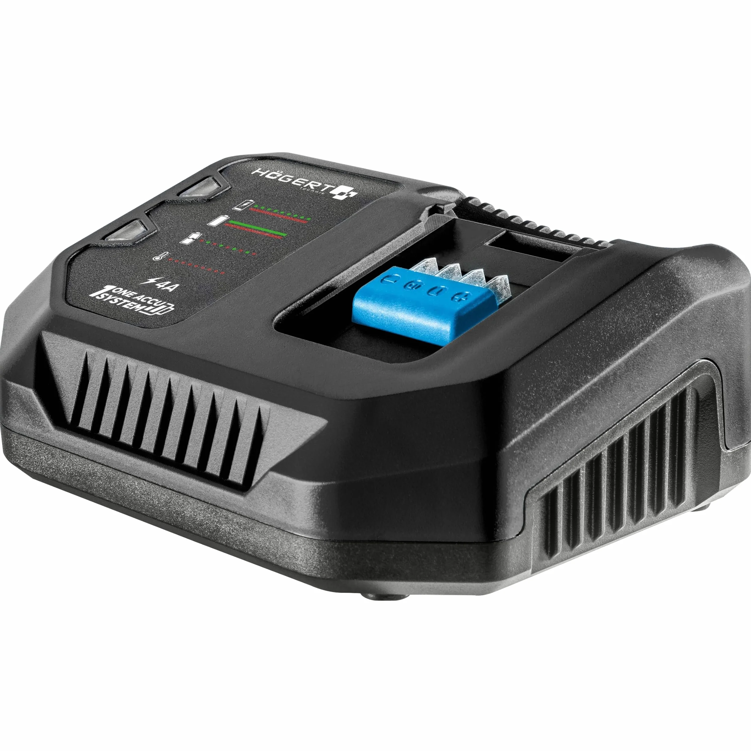 Högert Technik Akumulator, bezszczotkowy zestaw wkrętarek udarowych 18 V, moment obrotowy 600 Nm, akumulator 4,0 Ah, ładowarka 4 A, walizka, silnik bezszczotkowy, oświetlenie LED, do warsztatów
