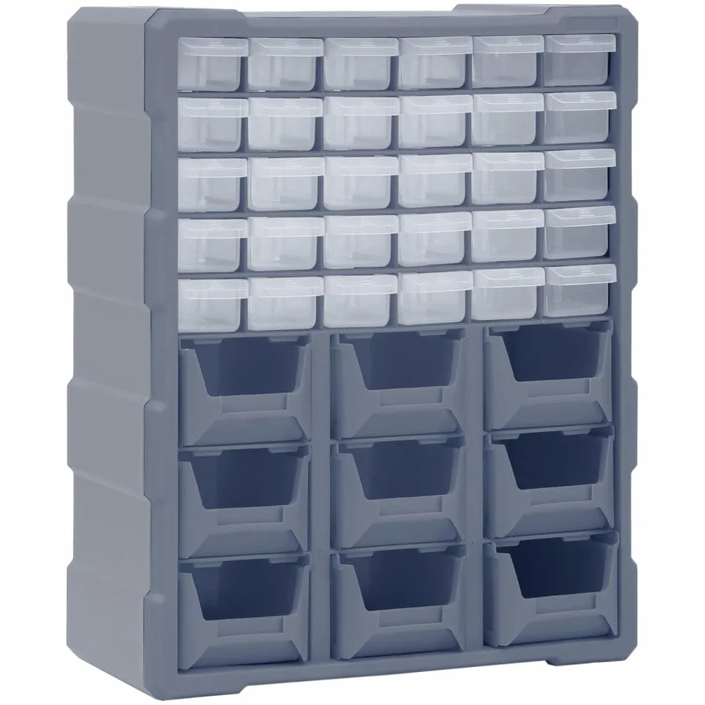Generic Organizator z Wieloma Szufladami, 38 Szuflad, Skrzynka Sortująca, Skrzynka Asortymentowa/Asortymentowa, Magazynek na Drobne Części, Szafka do Przechowywania, (30 + 9 szuflad)