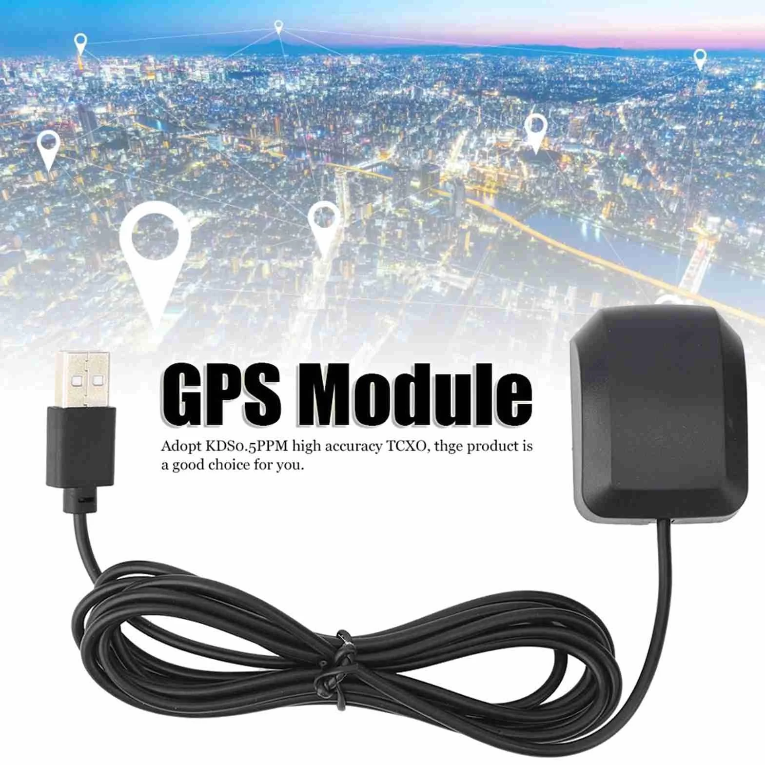 Moduł Nawigacji GPS z Interfejsem USB, Odbiornik GPS VK-162 do Notebooka, Kompatybilny z Earth, DC 3.3-5V, Moduł GPS do Precyzyjnej Lokalizacji i Nawigacji