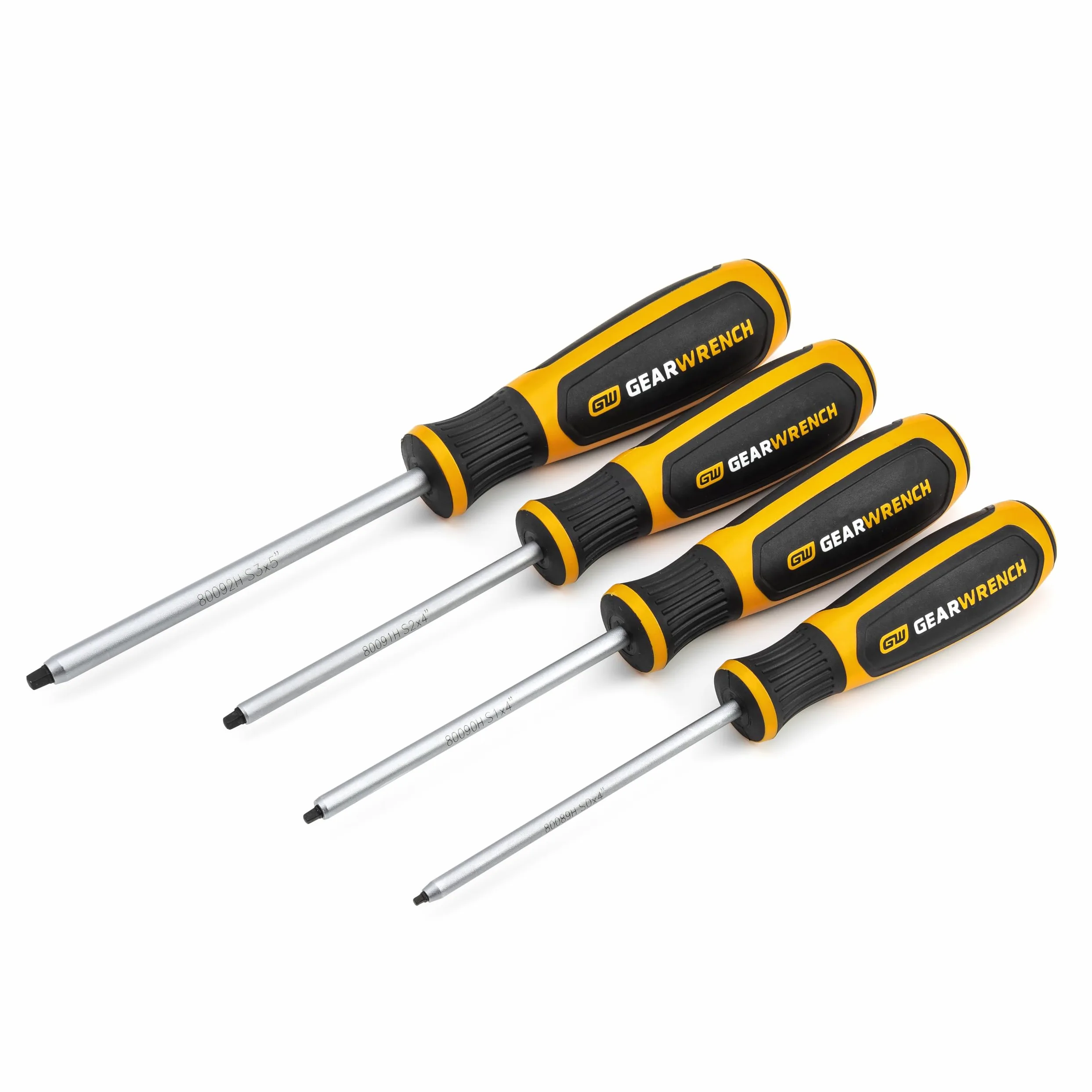 GEARWRENCH 4-częściowy zestaw kwadratowych śrubokrętów z podwójnym materiałem - 80065H