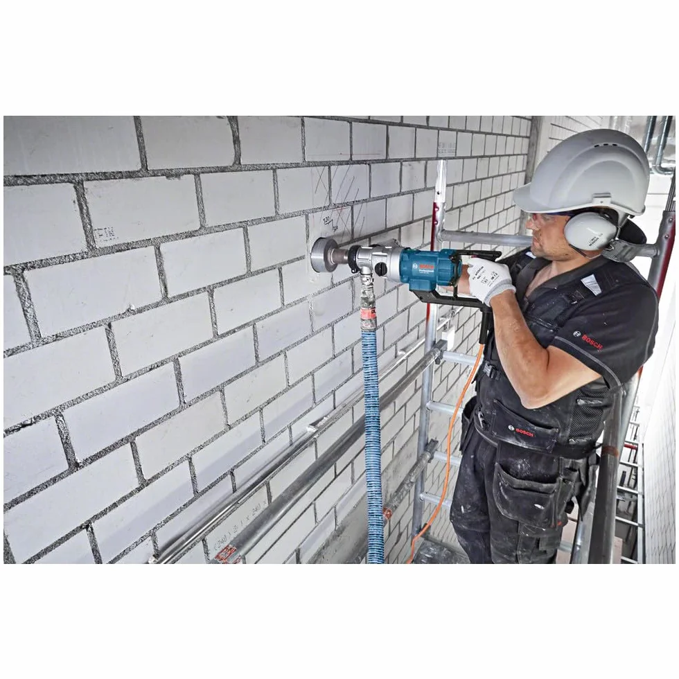 Bosch Professional: wiertnica diamentowa GDB 180 WE do wiercenia na mokro (5.2 kg, 2 000 W, 230 V, zakres wiercenia 180 mm, adapter do odsysania pyłu, zawór kulowy, walizka)