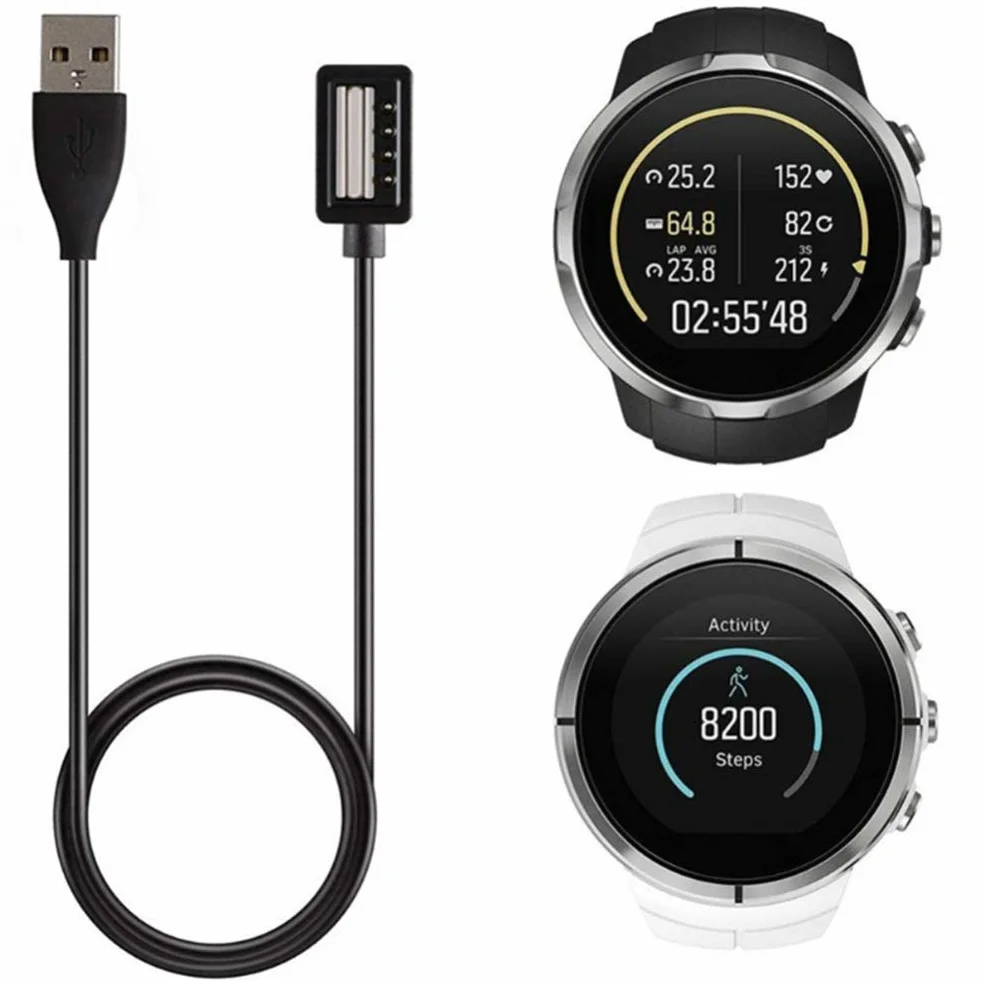 Ładowarka do Zegarka SUUNTO 9 Baro SPARTAN SPORT Series, Kabel do Szybkiego Ładowania Czarny