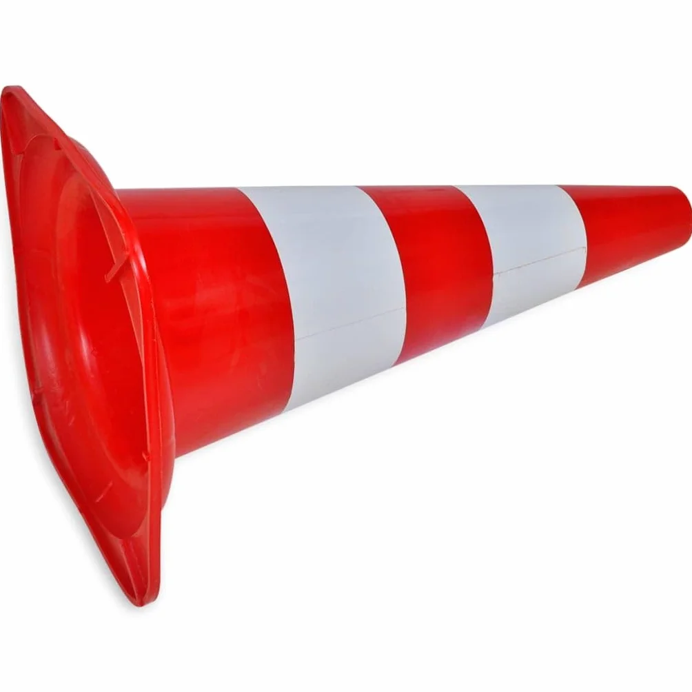Odblaskowe pachołki drogowe czerwono-białe 50 cm