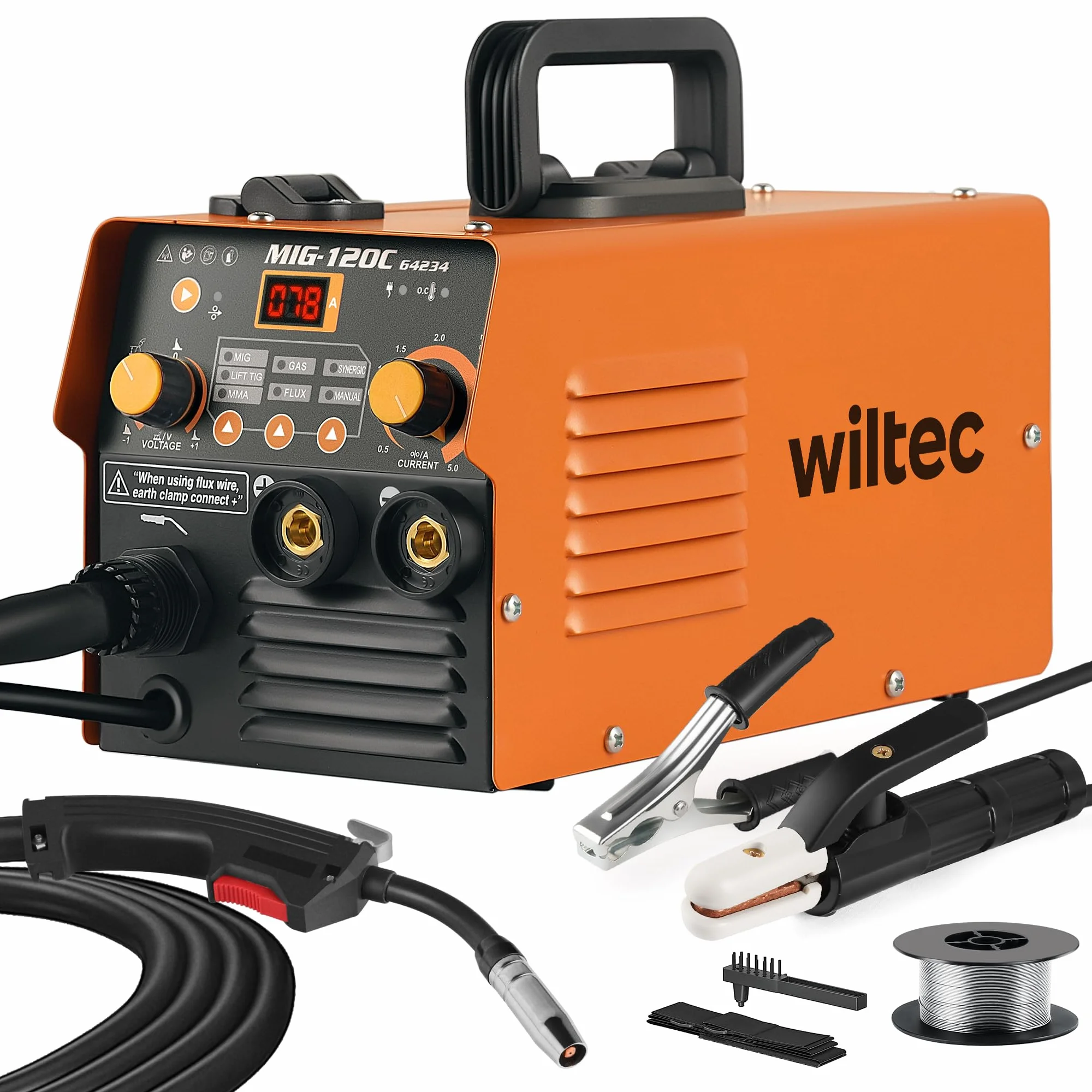 XPOtool IGBT spawarka elektryczna cyfrowa 120A dla MIG, MMA/E-Hand, Flux i spawania WIG/TIG FCAW