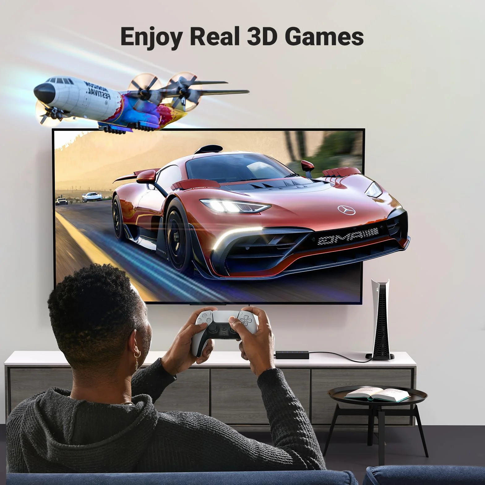 UGREEN HDMI 2.0 Przełącznik 5 w 1 wyjście HDMI Przełącznik Splitter 4K@60Hz Obsługa 3D/CEC/HDR/HDCP 2.2, Kompatybilny z PS5/4/3, Xbox, Apple TV, Skybox, Blu-Ray, HDTV, itp.