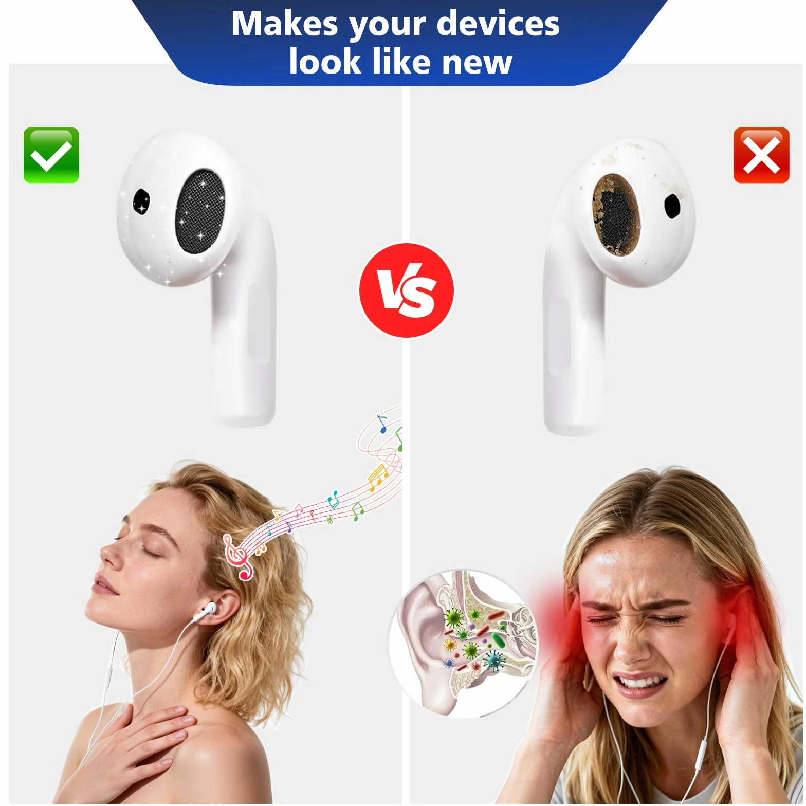 Zestaw do czyszczenia słuchawek telefonu Airpods iPhone smartfonu gniazdka ładowania akcesoria