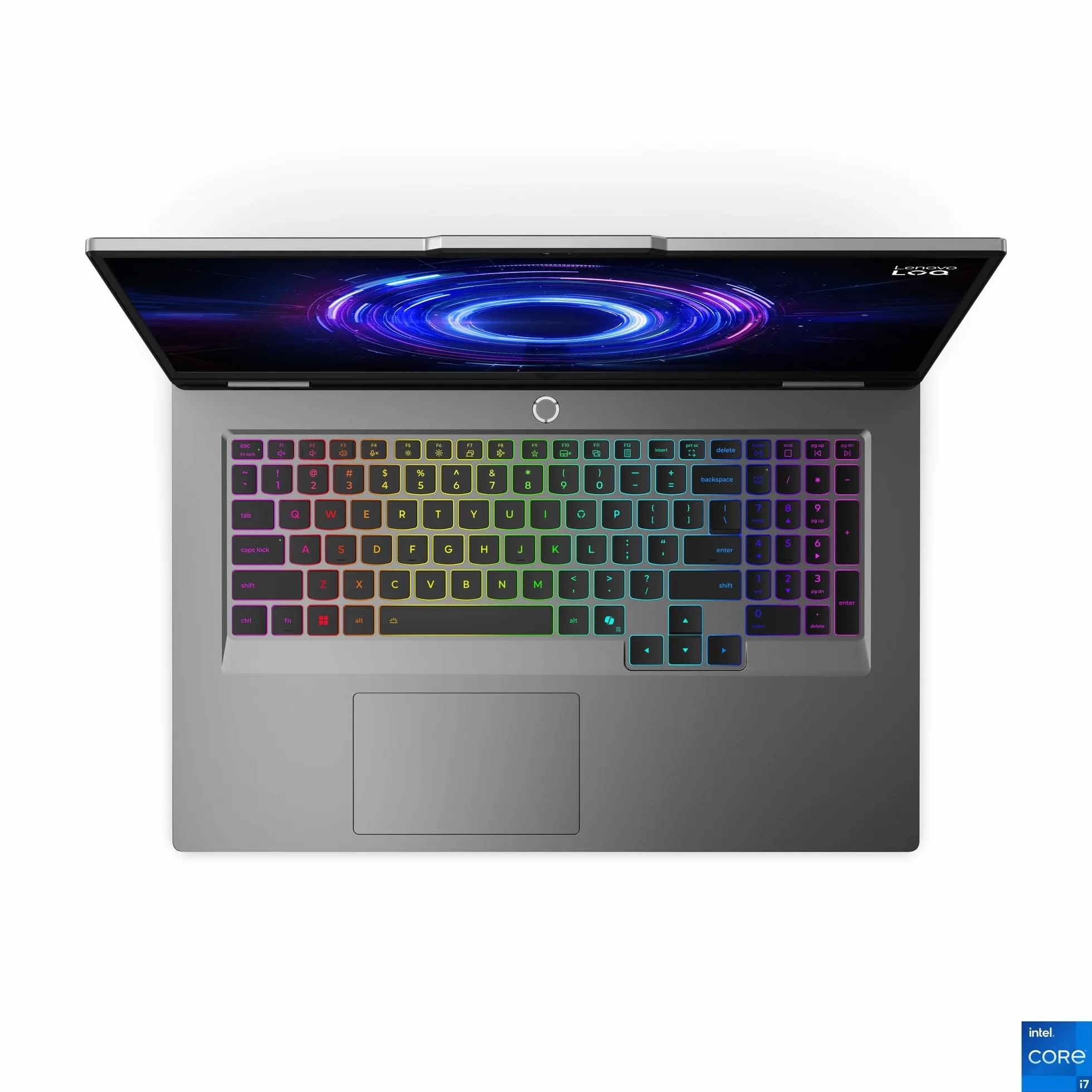 Lenovo LOQ Gaming AI laptop 17,3" Full HD 165 Hz NVIDIA GeForce RTX 5070 Intel Core i7-14700HX 16 GB RAM 512 GB SSD Win11 QWERTZ 24-strefowa klawiatura RGB szary