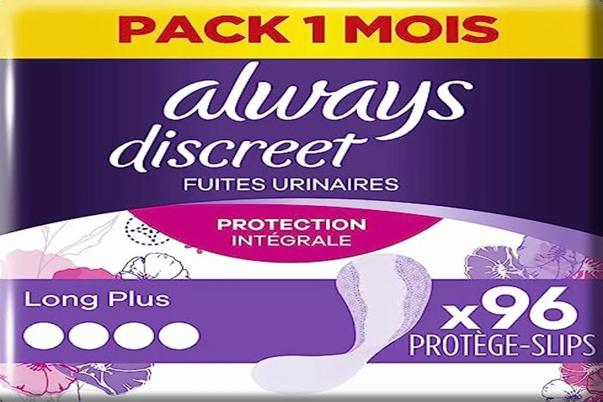96 szt. Always Discreet wkładki higieniczne Long Plus 24 szt. x 4