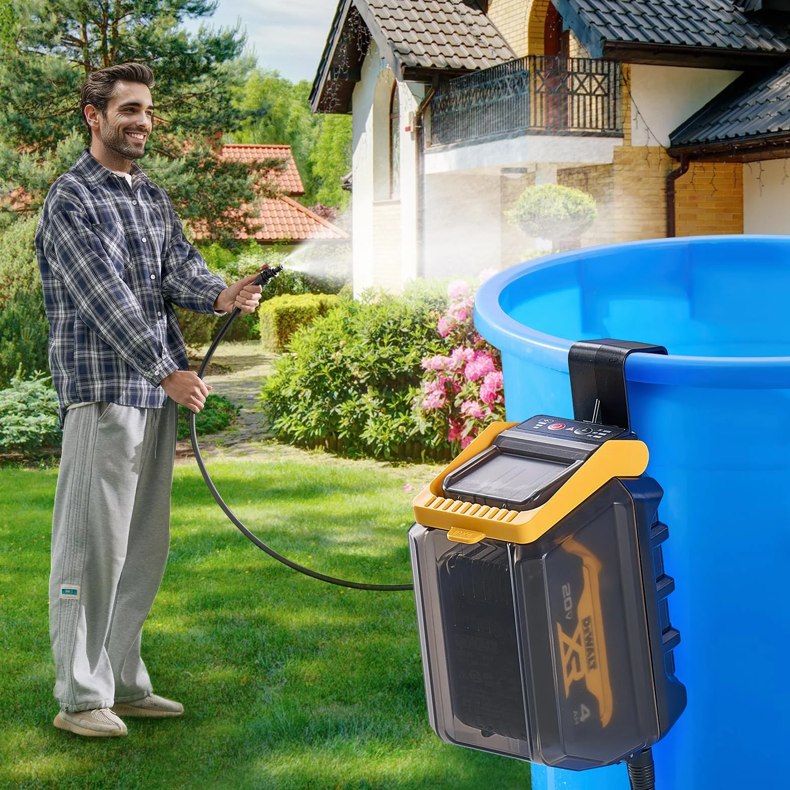 VEVOR 528 GPH Bezprzewodowa zatapialna pompa wodna do transferu wody z wężem G3/4", kompatybilna z Dewalt 20V MAX bateria (bez baterii) do basenu, ogrodu, stawu