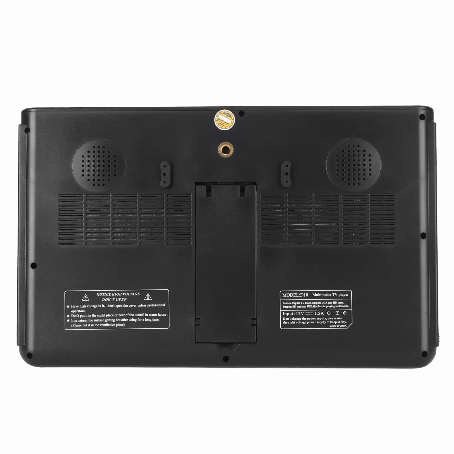 Przenośny Telewizor LED 10 Cali 1080P HD z Anteną na Kemping, USB AV HDMI SD, Akumulator, PVR