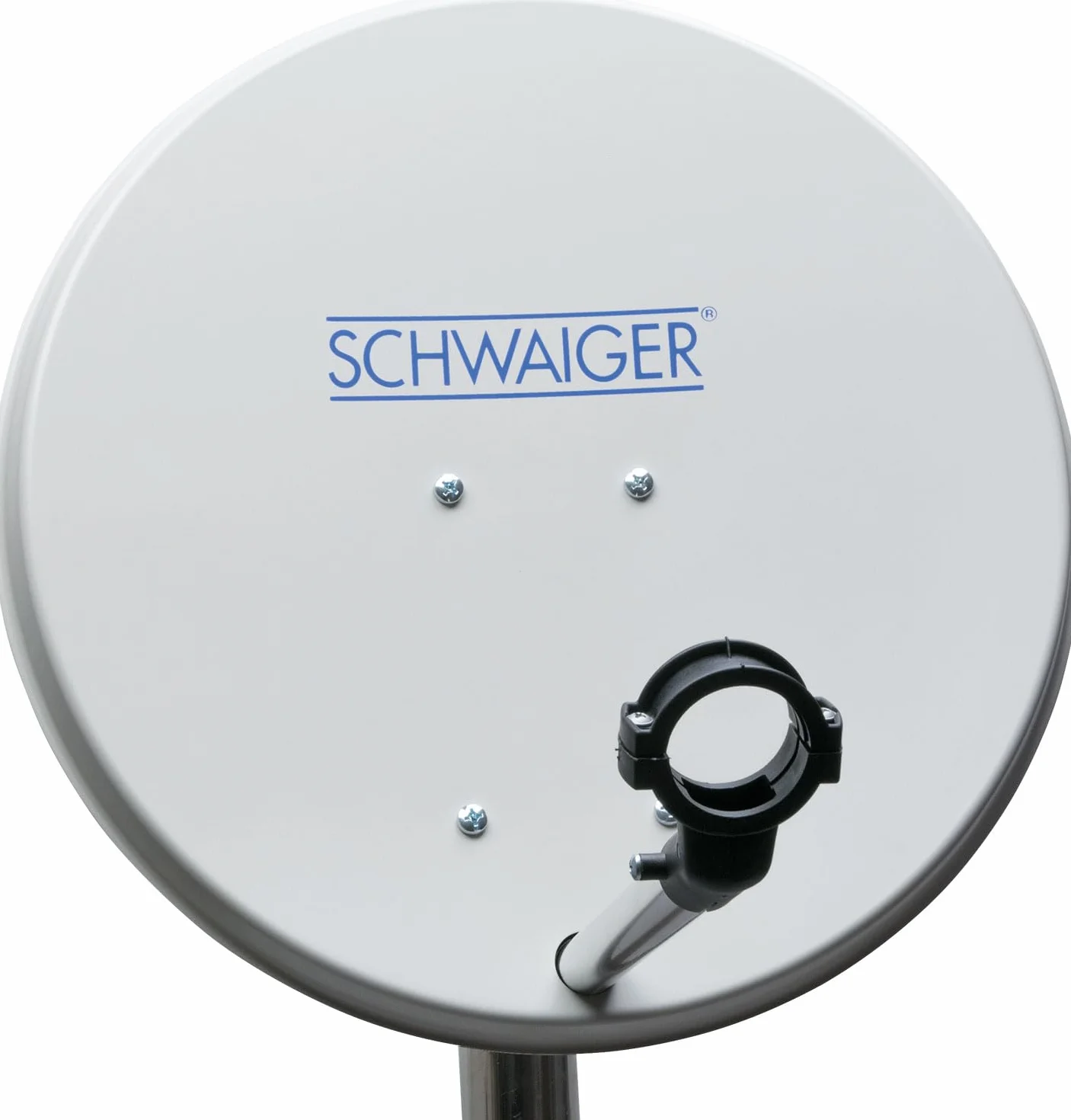 SCHWAIGER zestaw cyfrowa antena satelitarny, pojedynczy LNB, 10 m kabel, trójnożny statyw, antena stal 40 cm