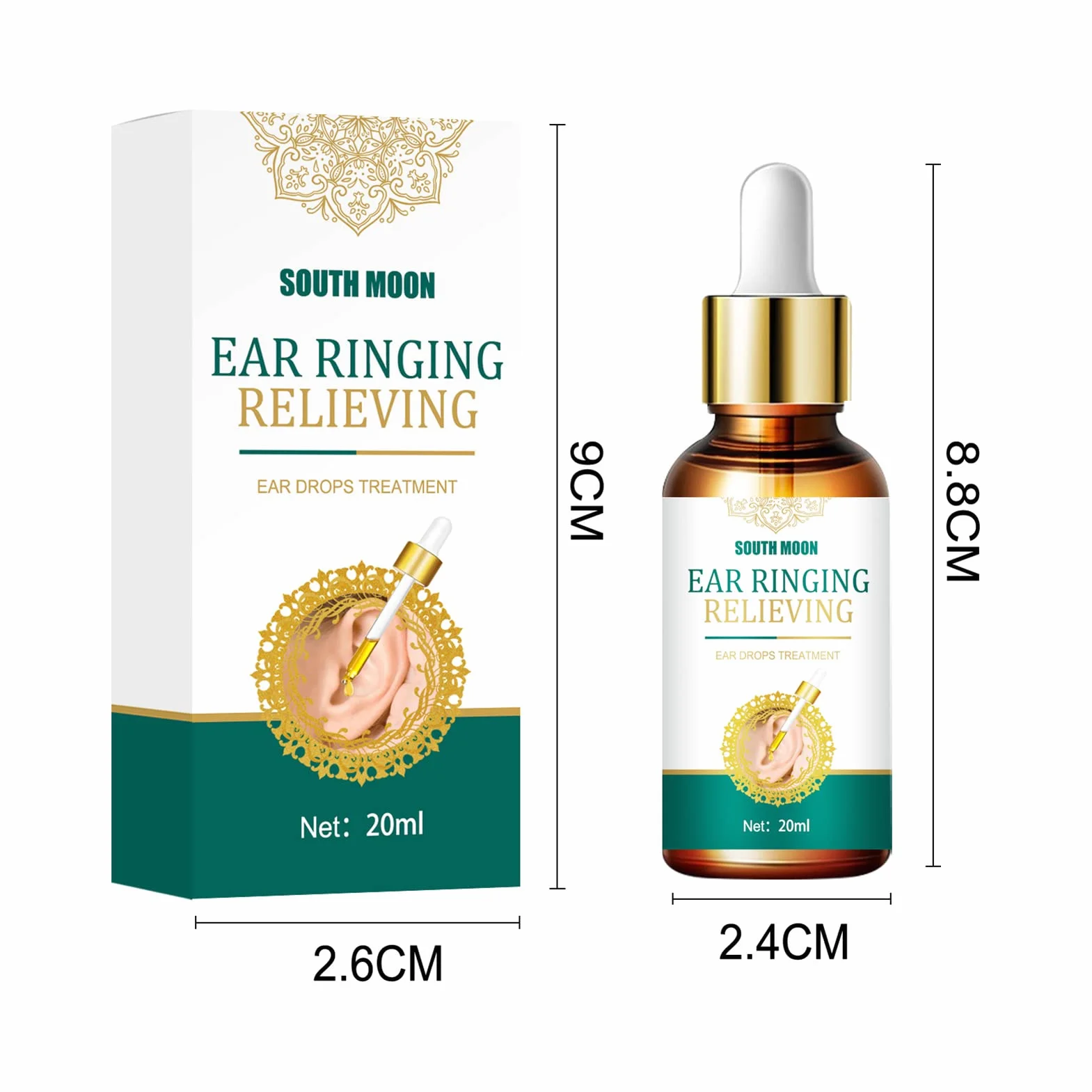 20 ml dzwonek do uszu łagodzący krople do uszu szum w uszach głuchota obrzęk ucha płyn do ucha