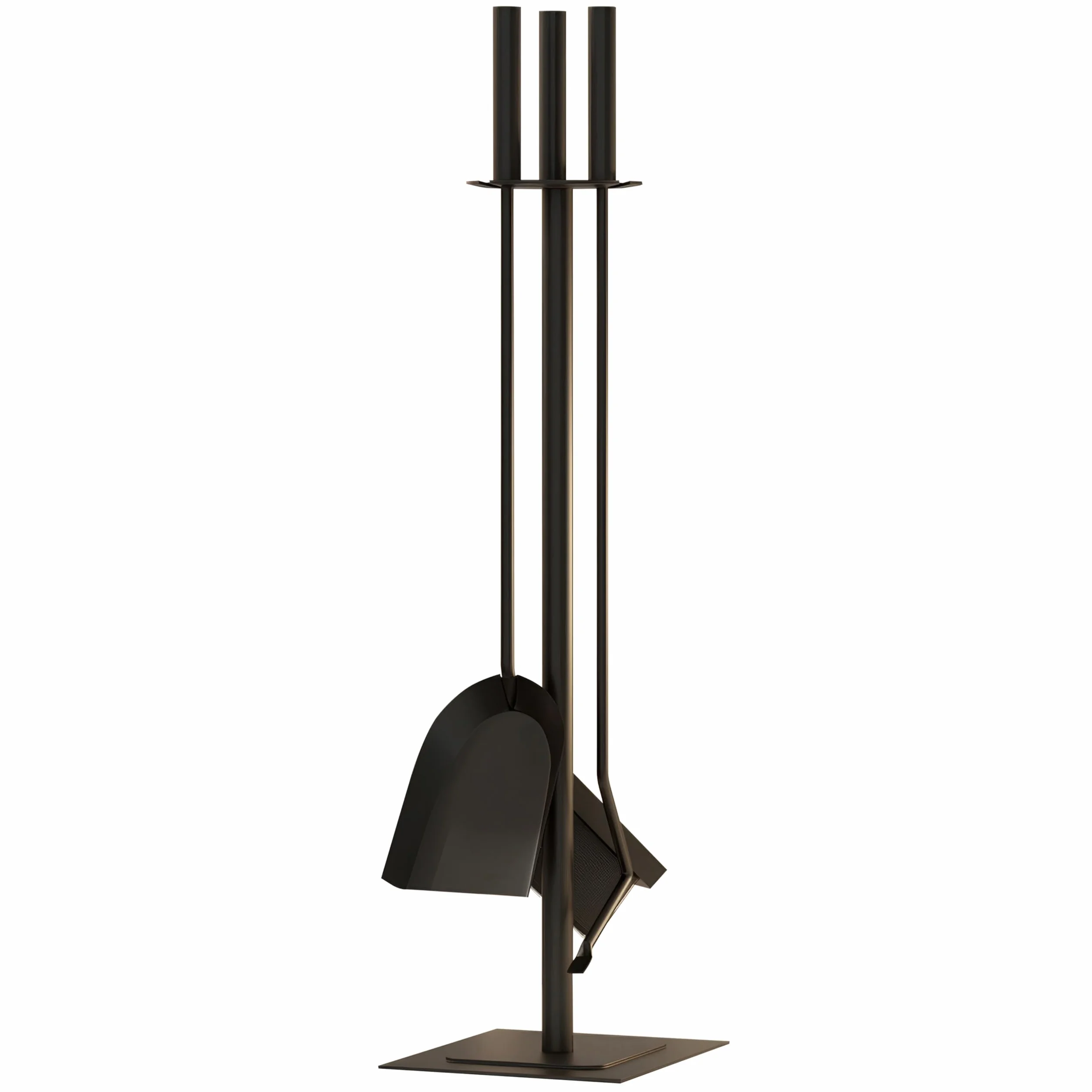 Kingson 4-częściowy zestaw akcesoriów do palnika na drewno ze szczotką, pokerem i łopatą, zestaw do kominka wewnętrznego 15 x 15 x wys. 60 cm