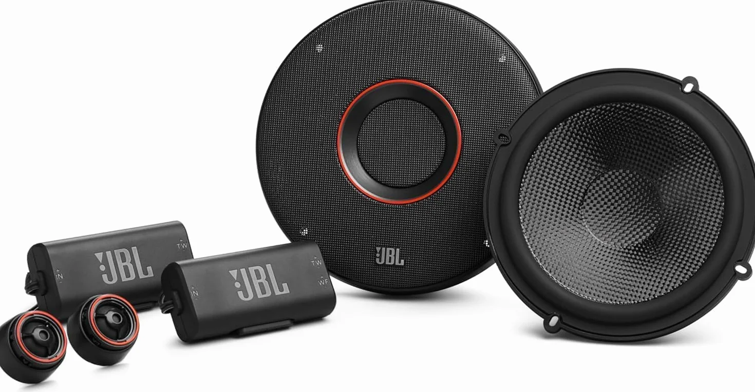 JBL Club 64CSQ Gen 3-165 mm zestaw głośników samochodowych firmy Harman Kardon w wysokiej jakości dźwięku – Ultimate Compo Upgrade: 285 W, głośnik niskotonowy z włókna węglowego i niesamowity magnes