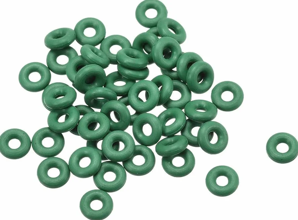 O-ringi Uszczelka gumowy pierścień, O-ringi z gumy fluorowej, 6mm OD 2.2mm ID 1.9mm Width Uszczelka FKM do hydrauliki maszyn samochodowych, zielony, opakowanie 50 szt. (Juntas tóricas de goma de flúor