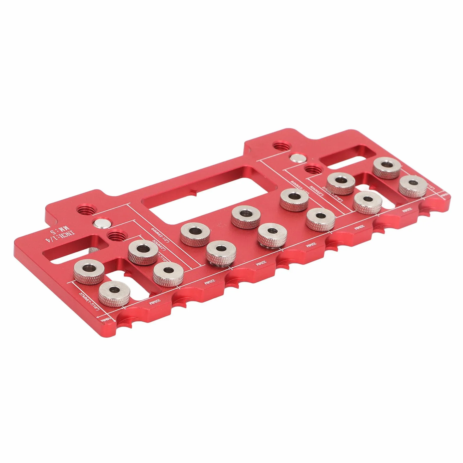 Szablon do Szpilek do Półki, Szablon do Wiercenia Otworów w Szafce ze Stopu Aluminium Szablon do wierceń do Szpilek do Półki do okuć do Szafek do Obróbki Drewna Przyrząd do