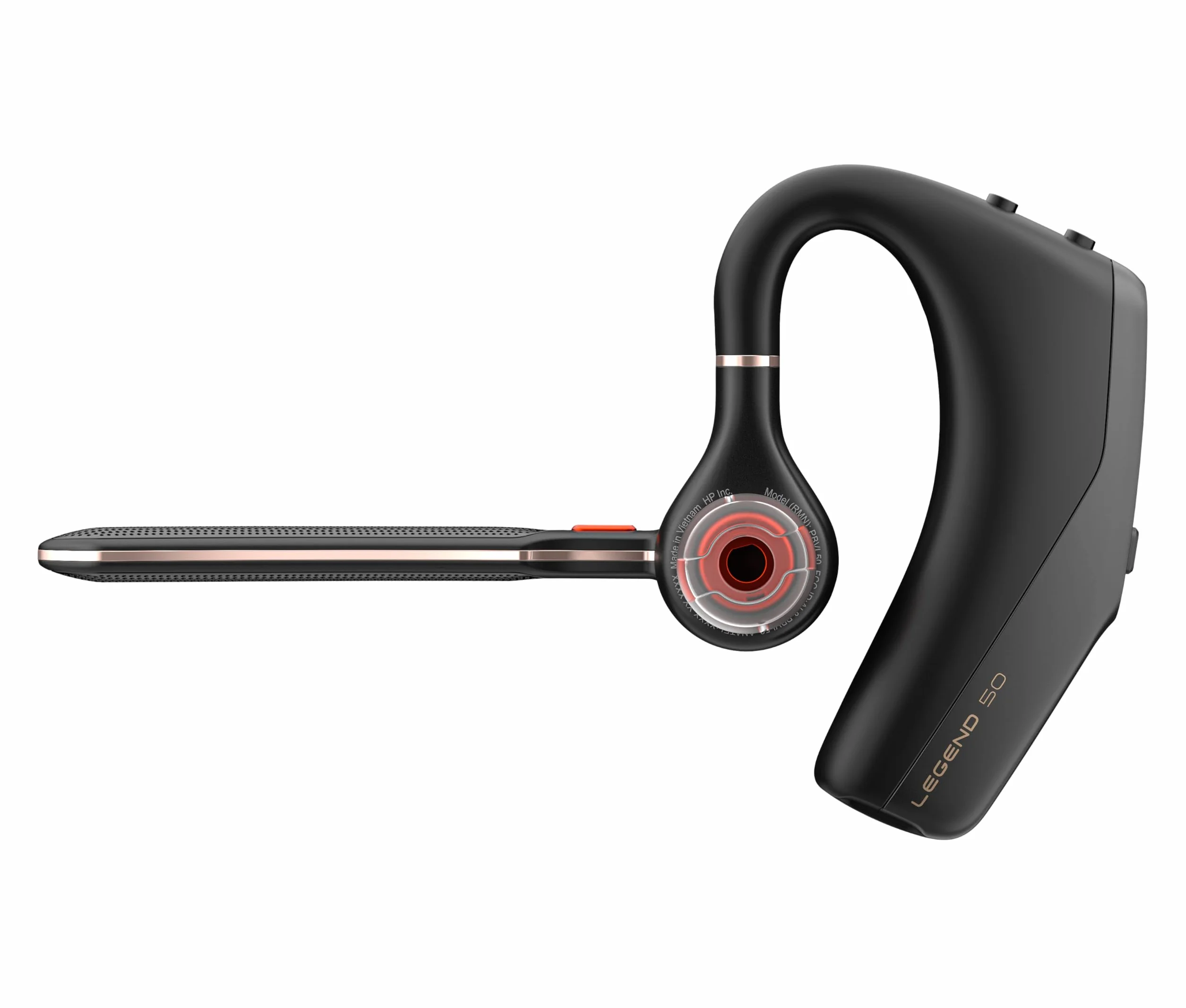 POLY Voyager Legend 50 bezprzewodowy zestaw słuchawkowy Bluetooth, pojedyncze ucho, mikrofon z redukcją szumów, blokada wiatru, redukcja szumów AI, bateria do 10 godzin, lekki i wygodny, czarny