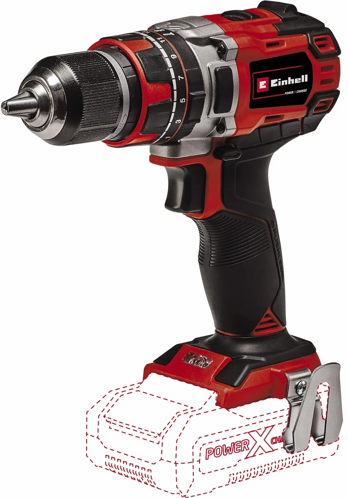 Einhell Te-Cd 18/50 Li-I Bl Solo Wkrętarka, Czerwony/Czarny, ‎7,5 x 24 x 19 cm; 1,22 kg