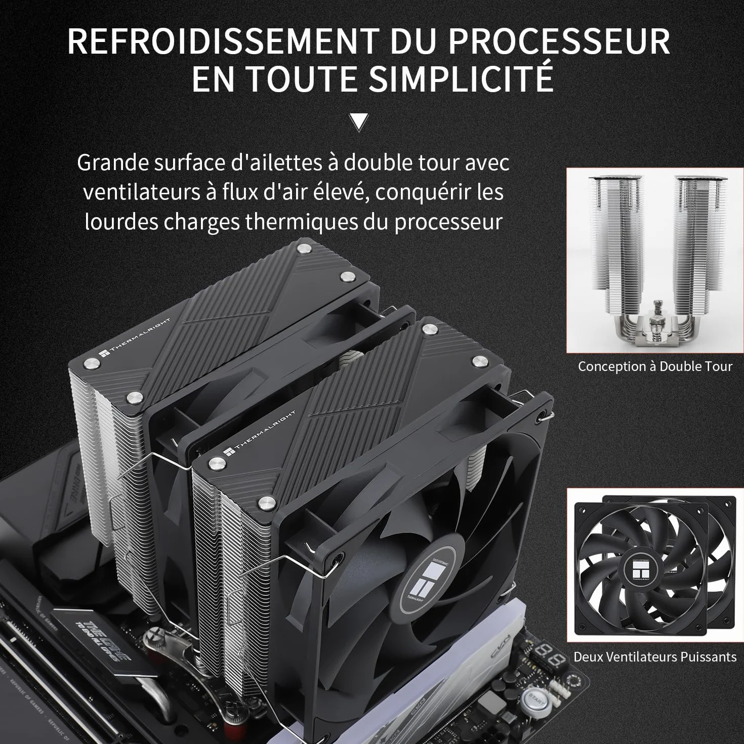 Thermalright Phantom Spirit 120 radiator procesora, z 7 rurkami cieplnymi, podwójny wentylator 120 mm TL-C12B V2 PWM, AGHP 4.0, łożysko S-FDB, do AMD AM4 AM5/Intel 1700/1150/1151/1200/2011 ( PS120)