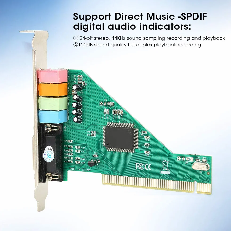 Karta dźwiękowa PCIe 4.1 Wewnętrzna stereo surround 120 dB