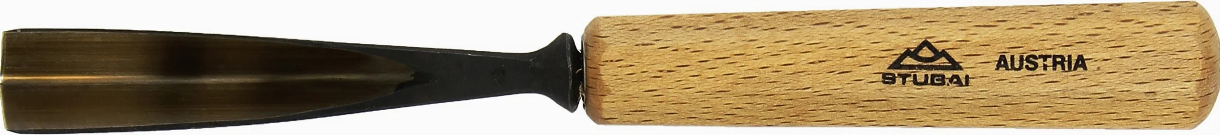 Stubai 524020 typ 40 z drewnianym uchwytem, dłuto do rzeźbienia w drewnie, złoty/beżowy, 20 mm