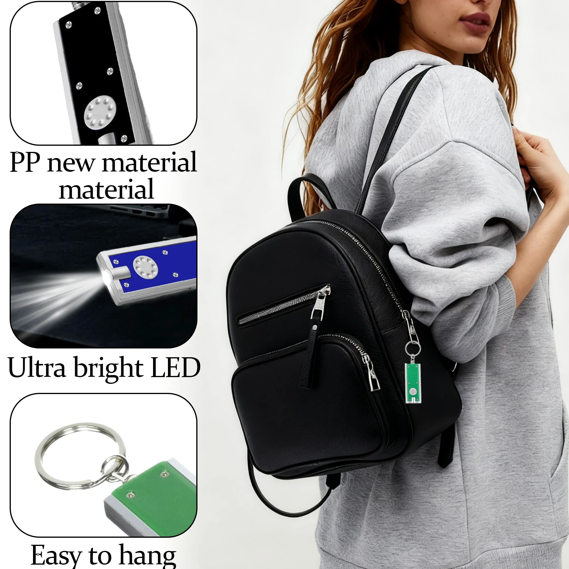 42 szt. Mini latarka, brelok, luzem, kolorowe, małe, przenośne światła LED, ultralekka latarka, brelok do kluczy na kemping, sprzęt do aktywności na świeżym powietrzu, prezenty