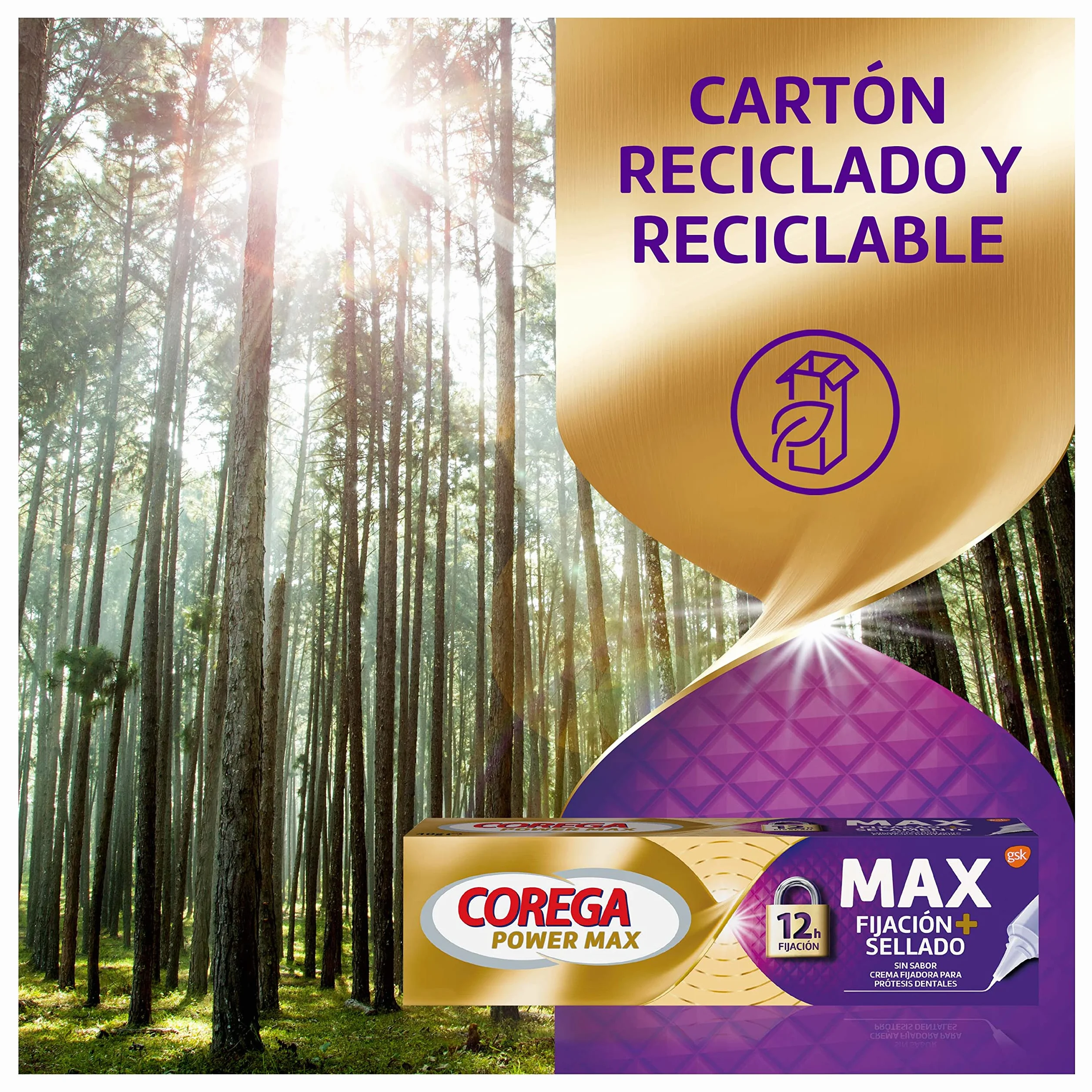 Corega Max Mocowanie + Uszczelnienie, Krem do protetyki dentystycznej, Do 12 godzin, 40 g