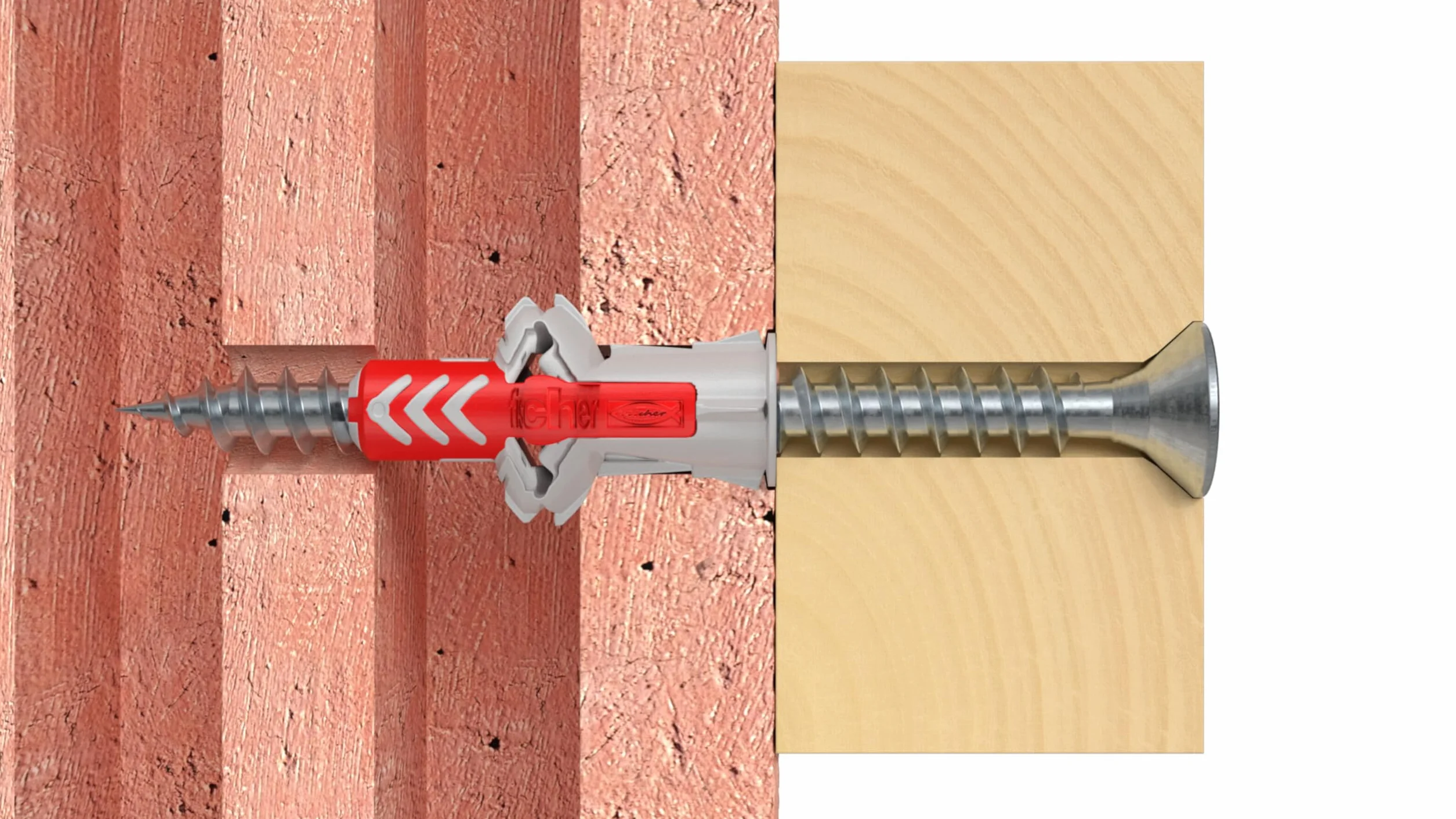 Fischer Propack Duopower 8x40, 120 kołków ze śrubą do słoika wielokrotnego użytku, do mocowania na betonie, murze i płytach gipsowo-kartonowych, 572886
