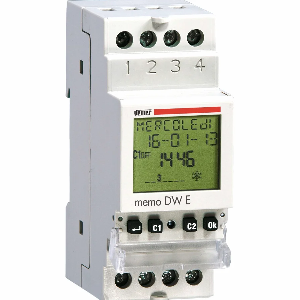Vemer ve463600 cyfrowy wyłącznik czasowy Memo DW, 24 V, jasnoszary