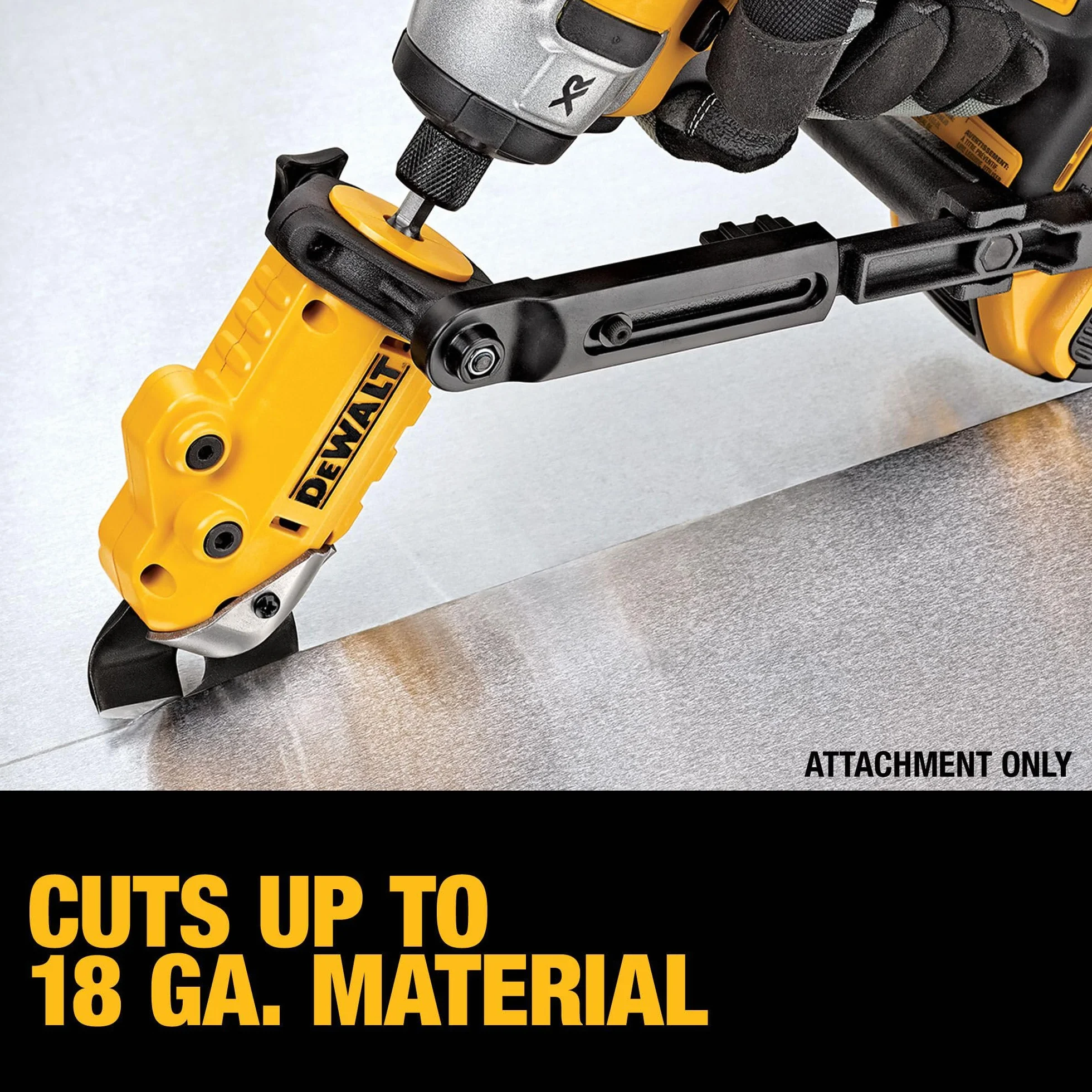 DEWALT DWASHRIR Metalowe nożyce mocujące, gotowe do uderzenia, czarny/żółty
