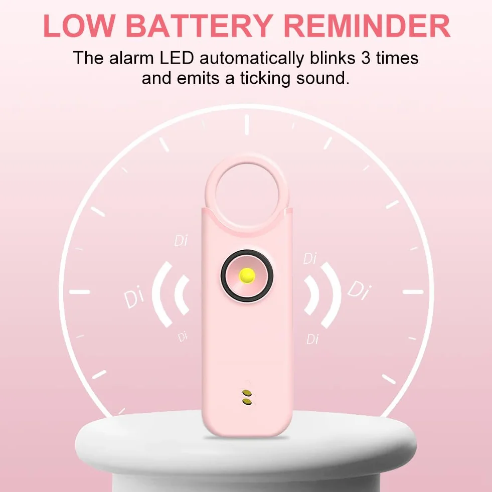 Flintronic Osobiste alarmy bezpieczeństwa dla kobiet, osobisty alarm bezpieczeństwa 135 dB z oświetleniem stroboskopowym LED, samoobrona, alarm awaryjny dla kobiet, dziewcząt, dzieci i osób starszych