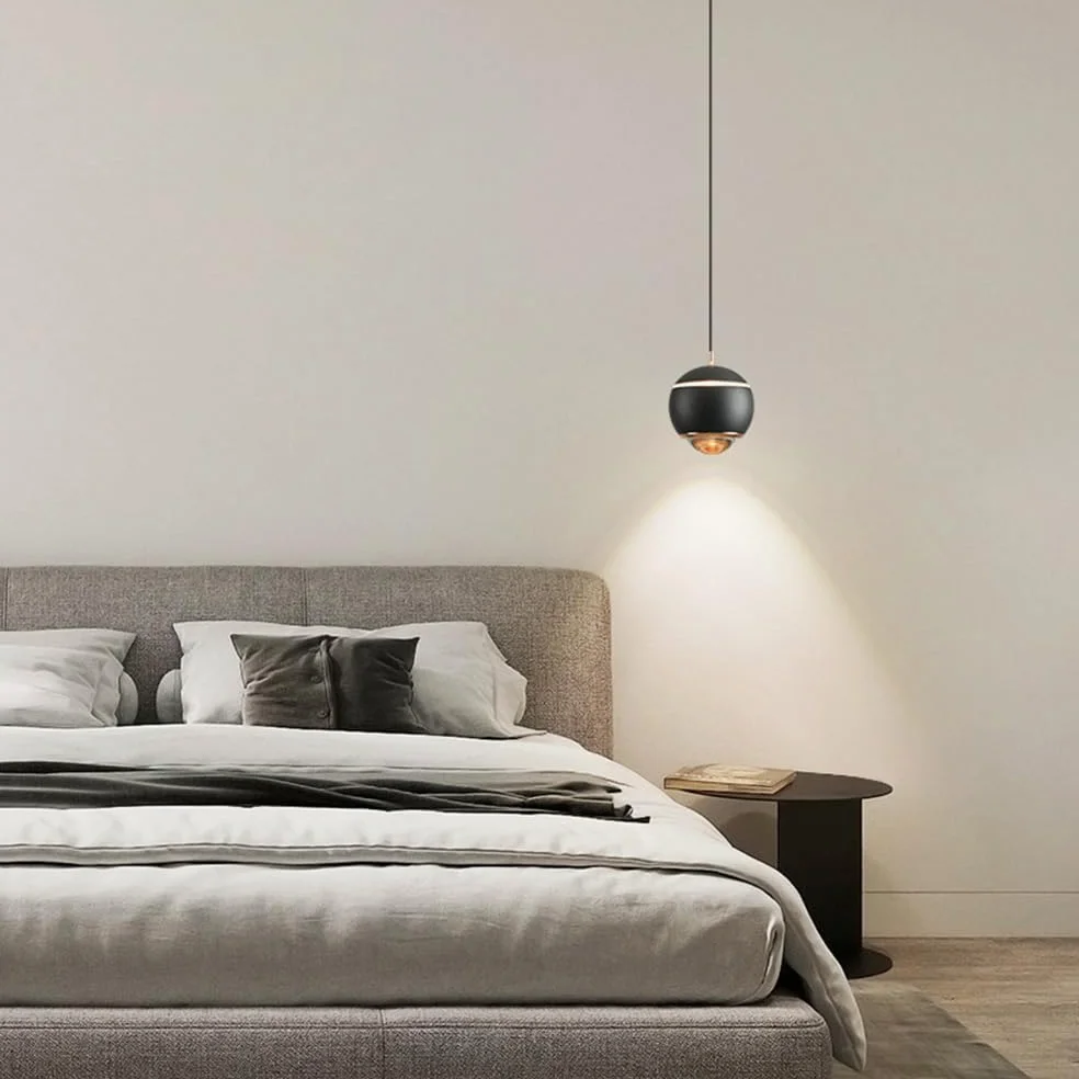 Nordycki żyrandol LED przy łóżku w sypialni, nowoczesny minimalistyczny żyrandol aluminiowy do salonu, jadalni, odpowiedni do gabinetu, baru, hotelu, biznesu, oprawa oświetleniowa.