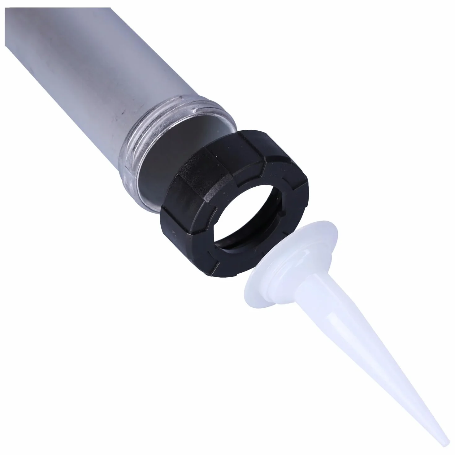 ToolSpace Profesjonalny Wyciskacz Pistoletowy 600 ml z Aluminium – Do Kartuszy i Naboi – Do Gęstych Mas, Silikonów, Klejów i Fug – Tłok Hartowany – Antykorozyjny – Ergonomiczny Uchwyt