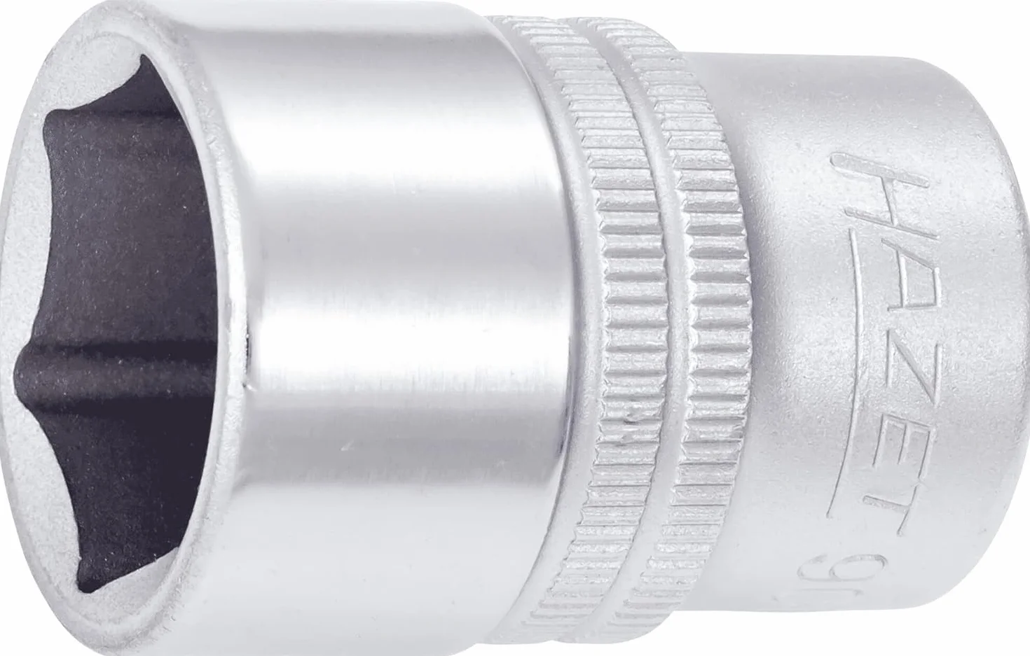 HAZET 900-17 I Napęd kwadratowy 12,5 mm, szerokość klucza 17 mm, z radełkowaniem I Nasadka z chromowaną i polerowaną powierzchnią do obsługi ręcznej