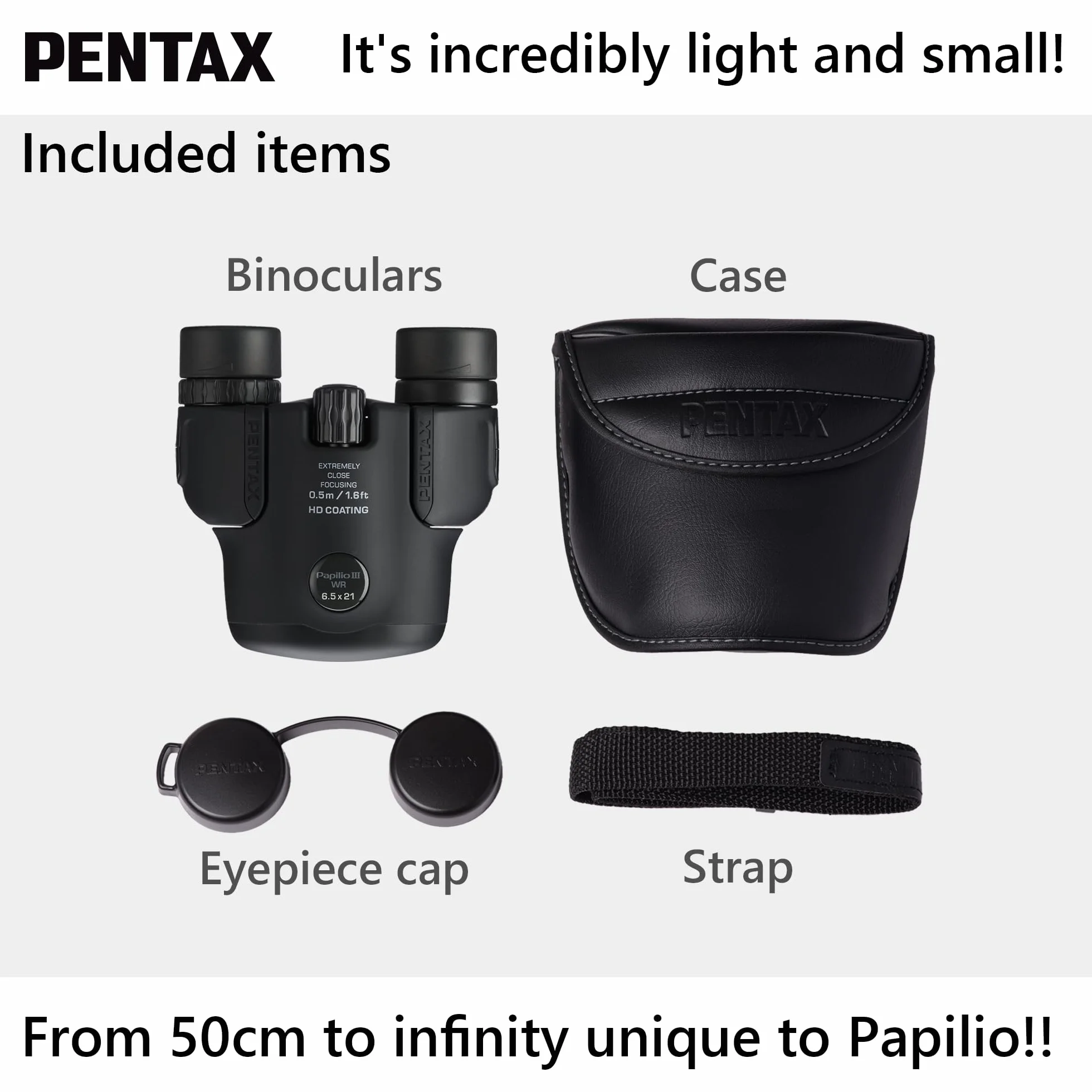 Pentax Papilio III Lornetka 6.5x21 wodoodporna HD
