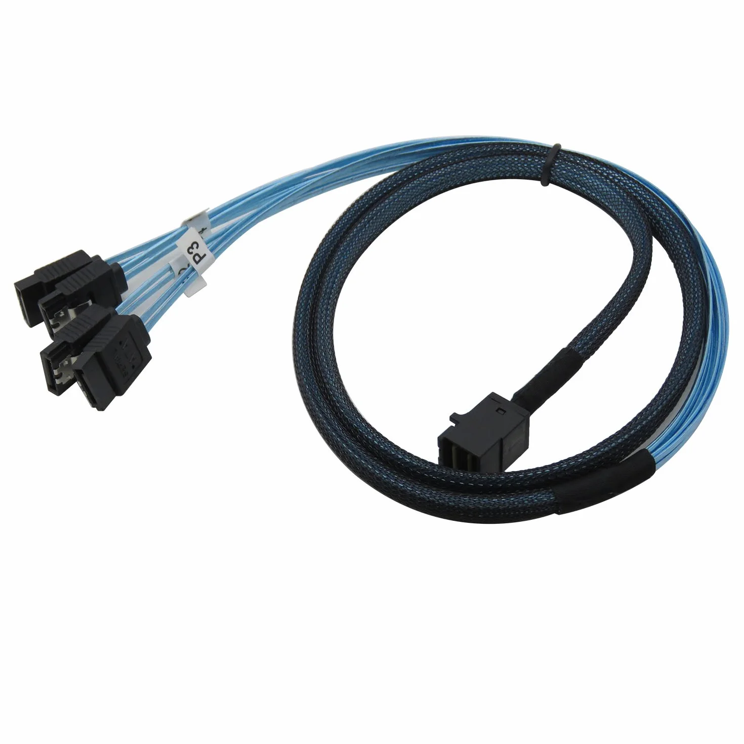 Internal HD Mini SAS (SFF-8643 Host) to 4X SATA (Target) Hard Drive Cable (0.5M)