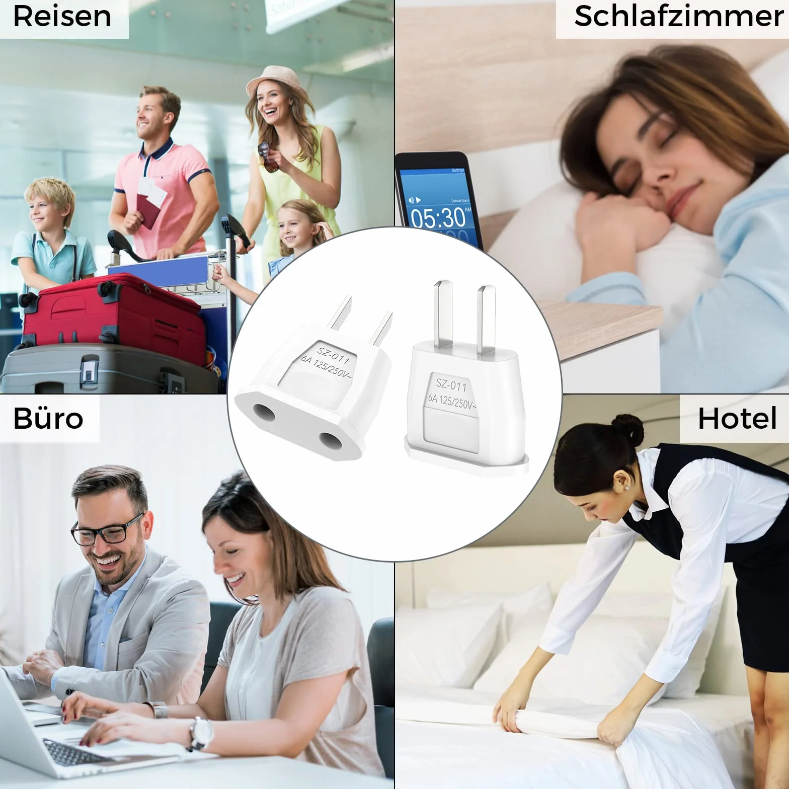 Adapter podróżny VIEVRE 2 sztuki USA Niemcy