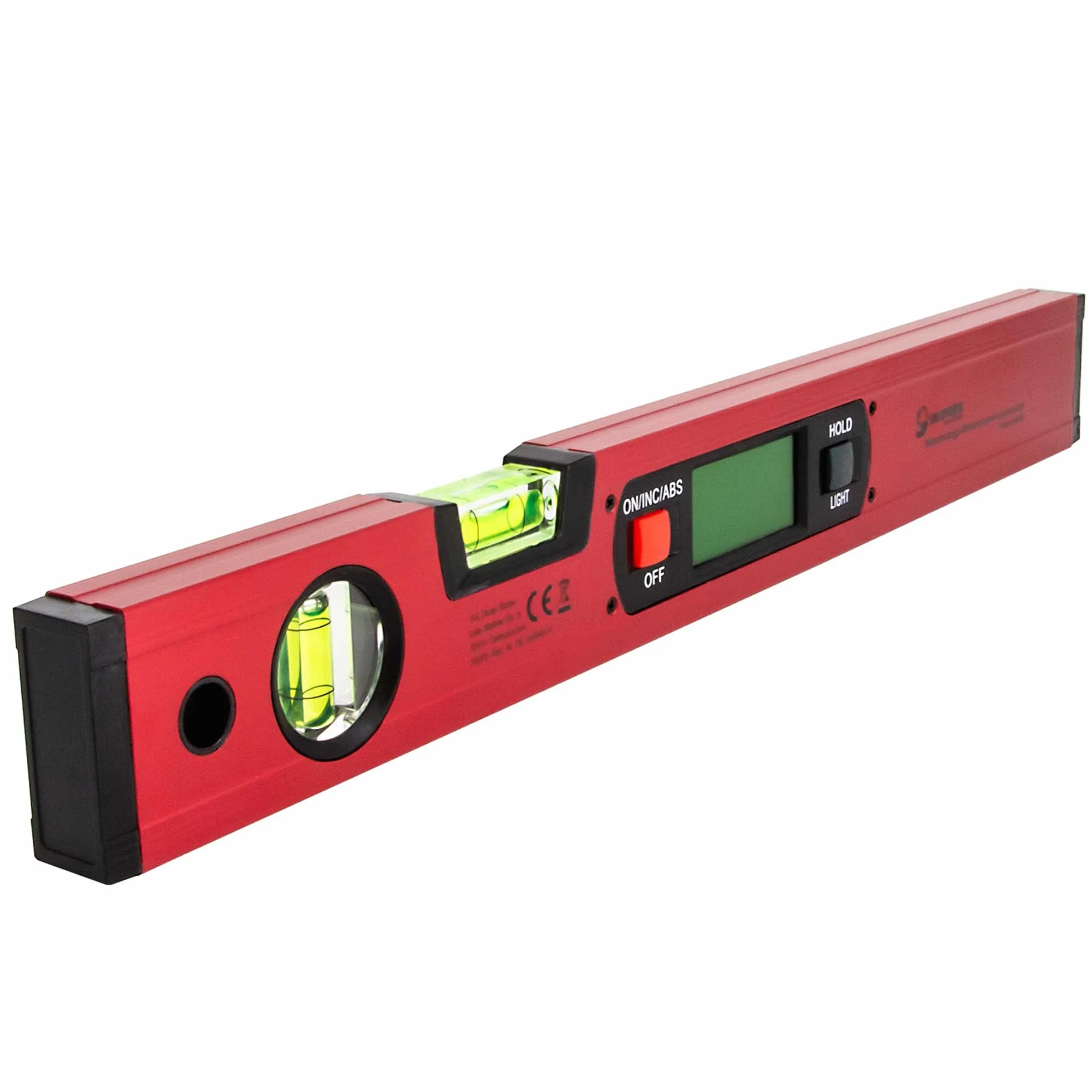 SCHMIDT security Tools Elektroniczna poziomica kątomierza – inklinometr – cyfrowy wyświetlacz LCD – kombinacja – kątowa, skala pionowa i pozioma, skala kątowa – waga magnetyczna
