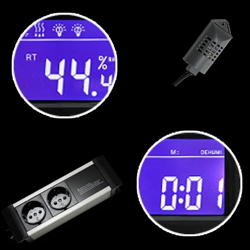 Cyfrowy higrostat Humidity Control tryb dzień/nocny, programator czasowy nawilżacza/osuszacz, alarm *zewnętrzny wyświetlacz* TXG