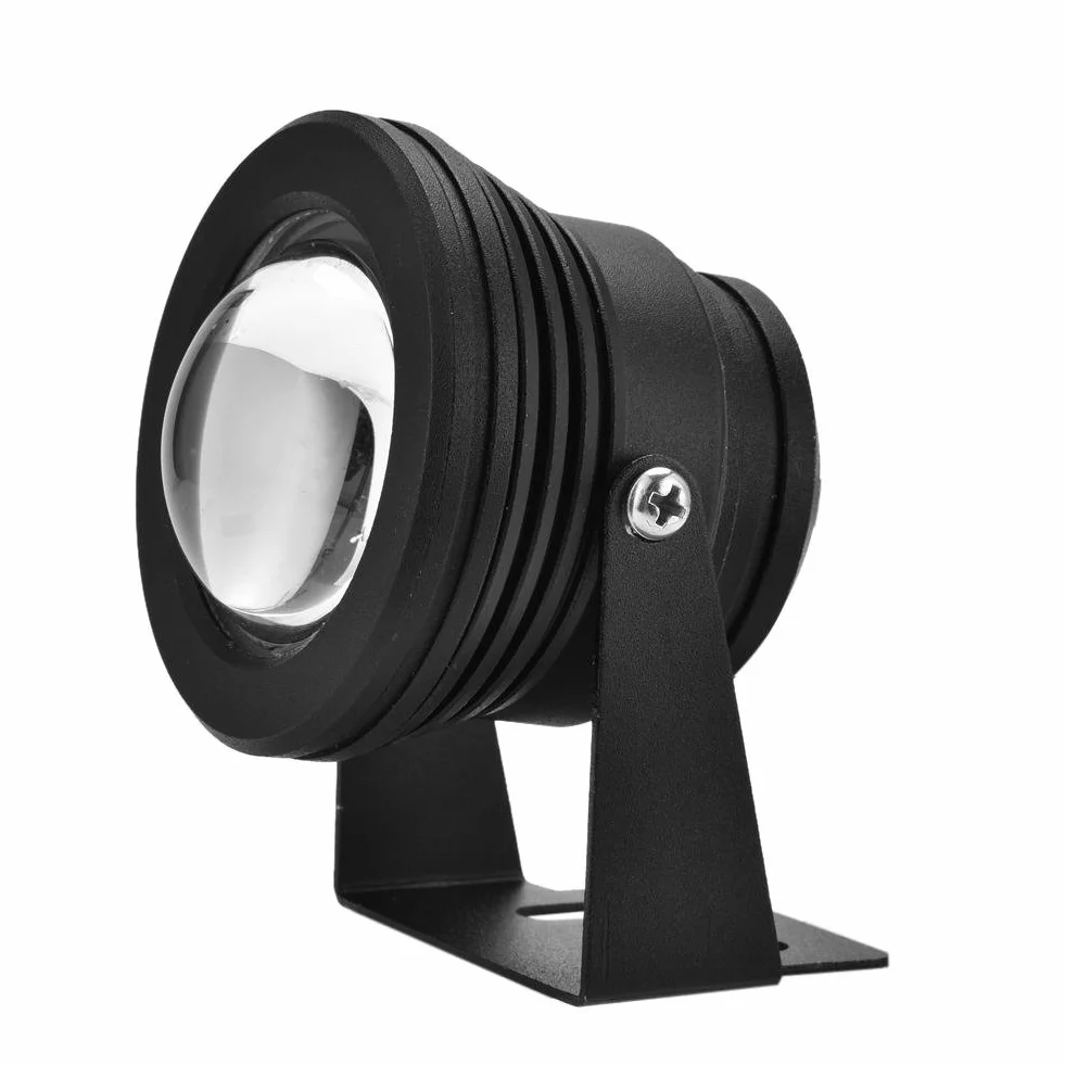 Fdit Underwater Light Remote Control Pond Light 12V 10W RGB Wodoodporna punktowa LED do akwarium do basenu rybnego Garden Black