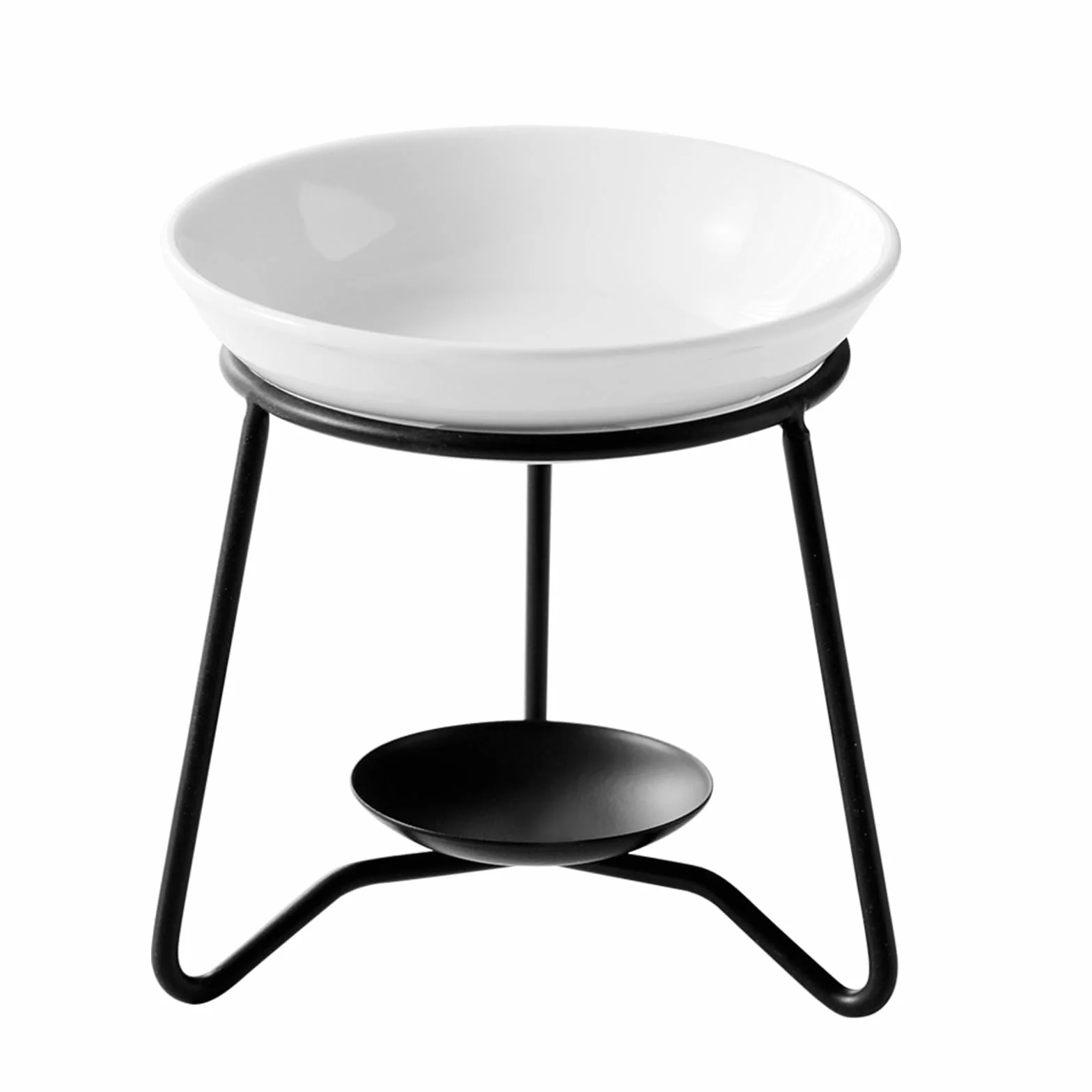 WD&CD Palnik olejków eterycznych do topienia wosku, ceramiczne palniki olejowe różne podgrzewacze wosku uchwyt do aromaterapii świeca dyfuzor zapachowy dekoracja domu, sypialni, czarny
