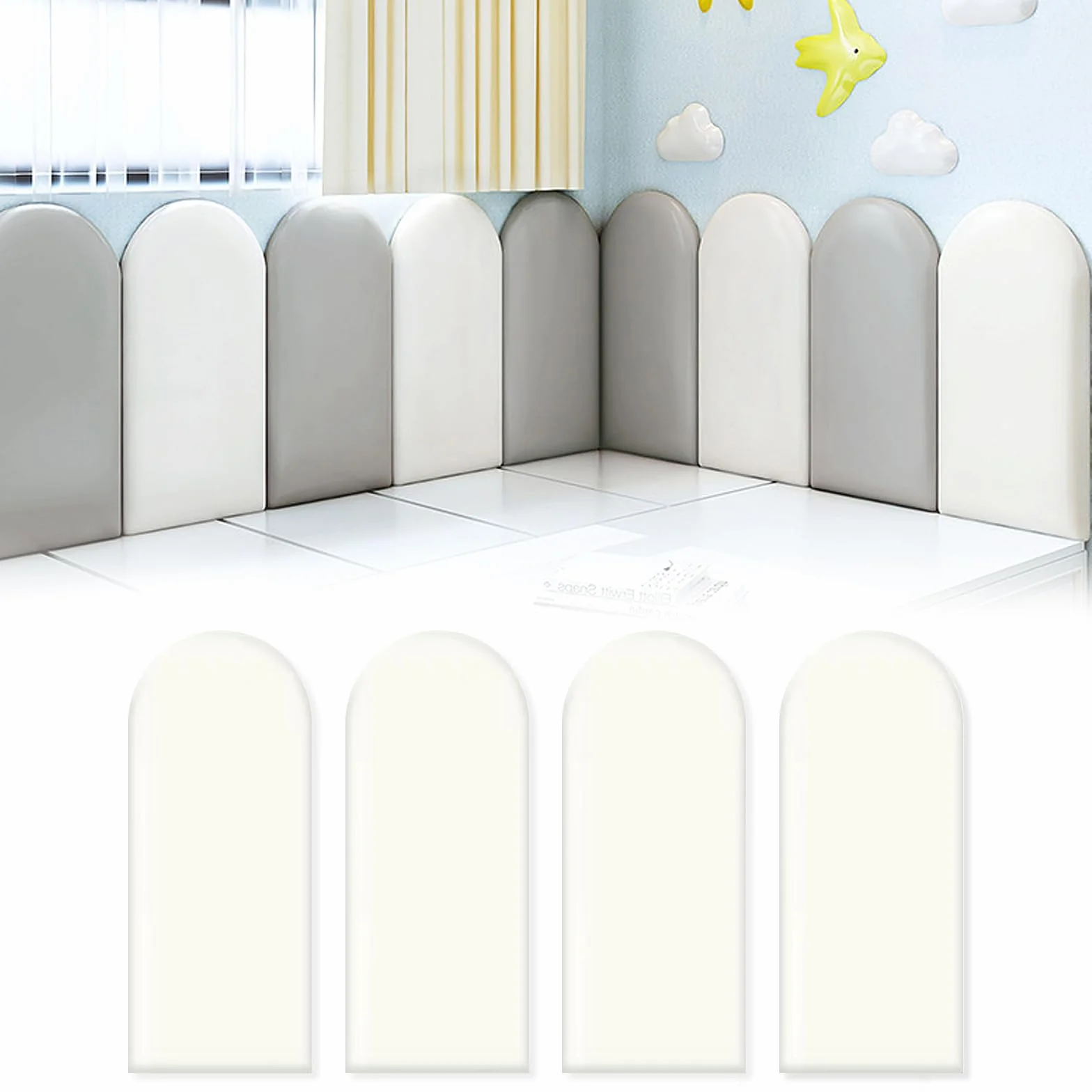 Panele ścienne 3D, panel tapicerowany, tapicerka ścienna, samoprzylepna, poliuretan, wodoszczelna poduszka ścienna, do pokoju dziecięcego, panel ścienny, wyściełany, antykolizyjny zagłówek łóżka