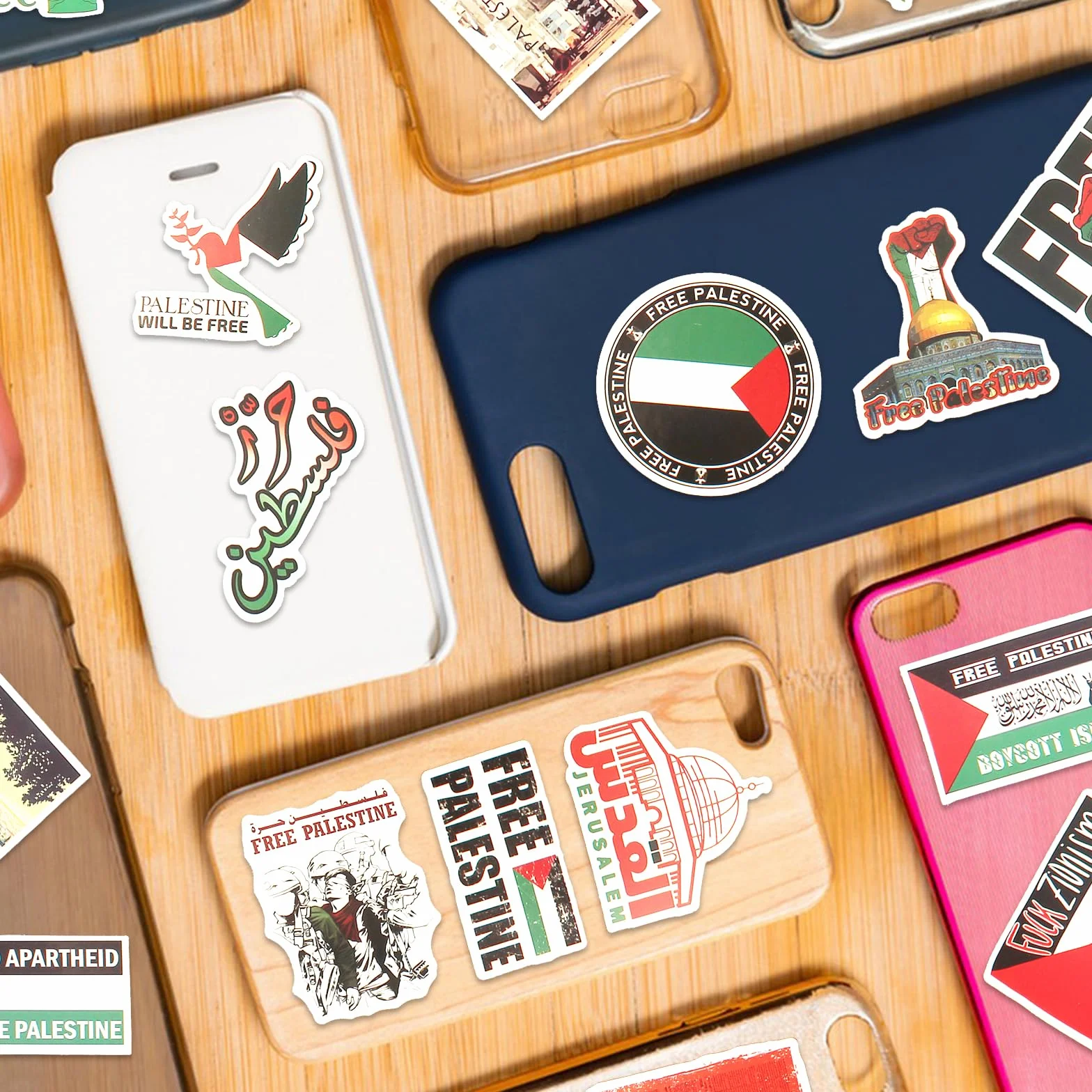 Naklejki Palestyna Free Palestine 100 sztuk na samochód laptop butelkę