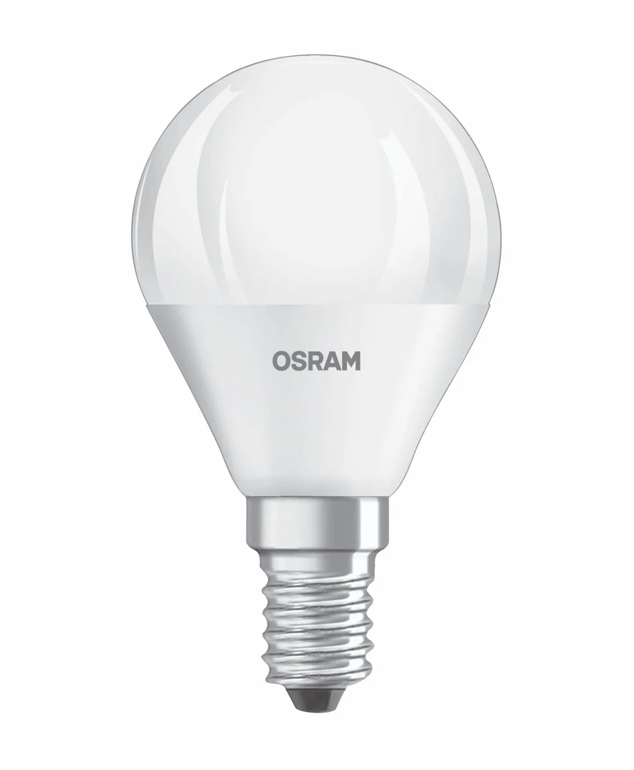 OSRAM LED BASE Classic P40, żarówki LED z matowym żarnikiem w szkle na trzonek E14, kształt świecy, chłodna biel (4000K), 470 lumenów, zastępują tradycyjne żarówki 40W, pudełko 3 szt.