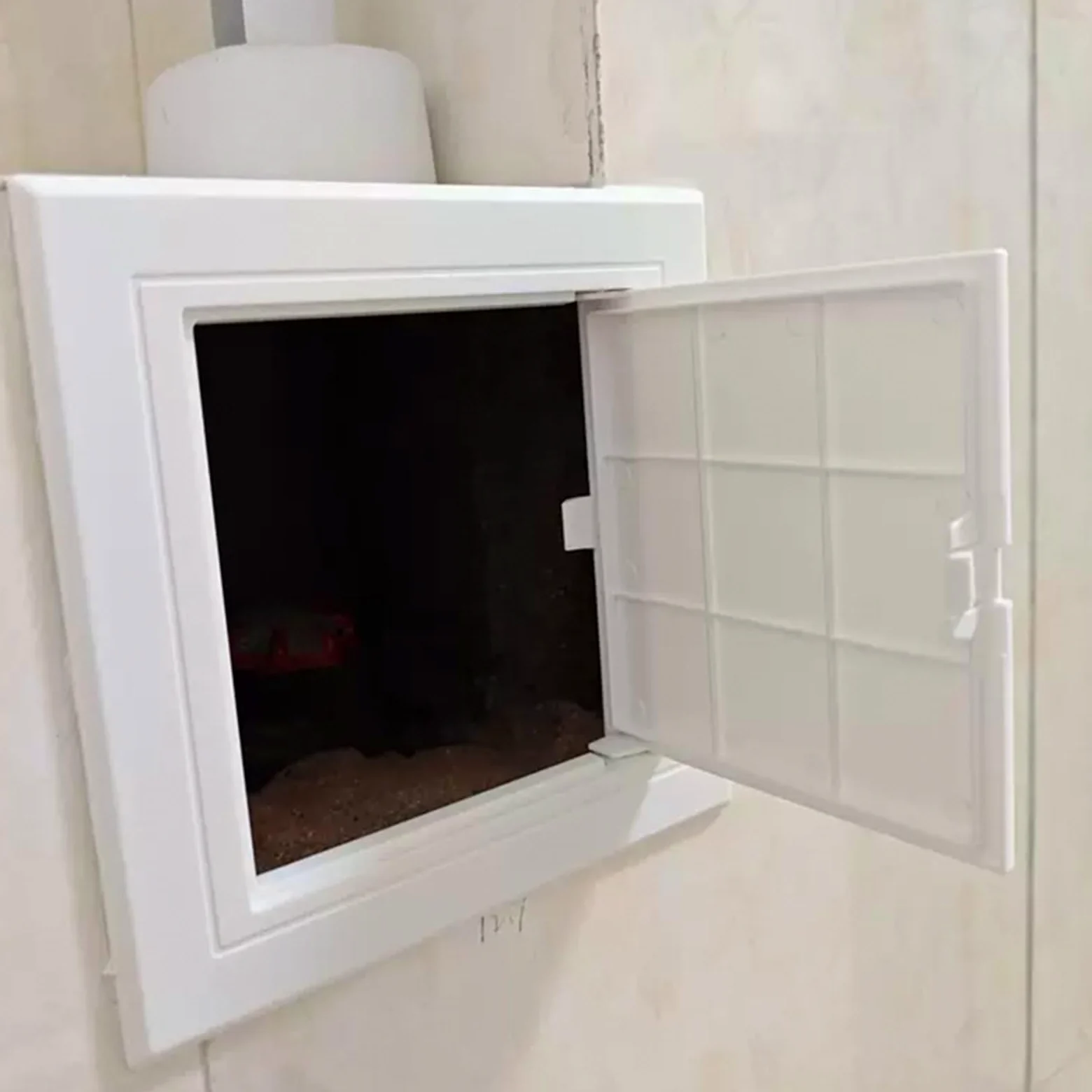 Wytrzymały panel drzwiowy z tworzywa sztucznego ABS na ścianę i sufit, łatwa instalacja, drzwi inspekcyjne z zarezerwowanym otworem, biała osłona panelu serwisowego do domu, garażu, pralni (10 x 10 cm