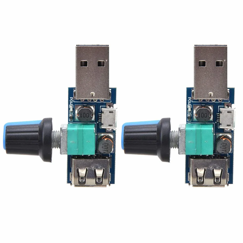 Regulator Prędkości Wentylatora USB DC 4-12V 5W Aluminium Bezstopniowy