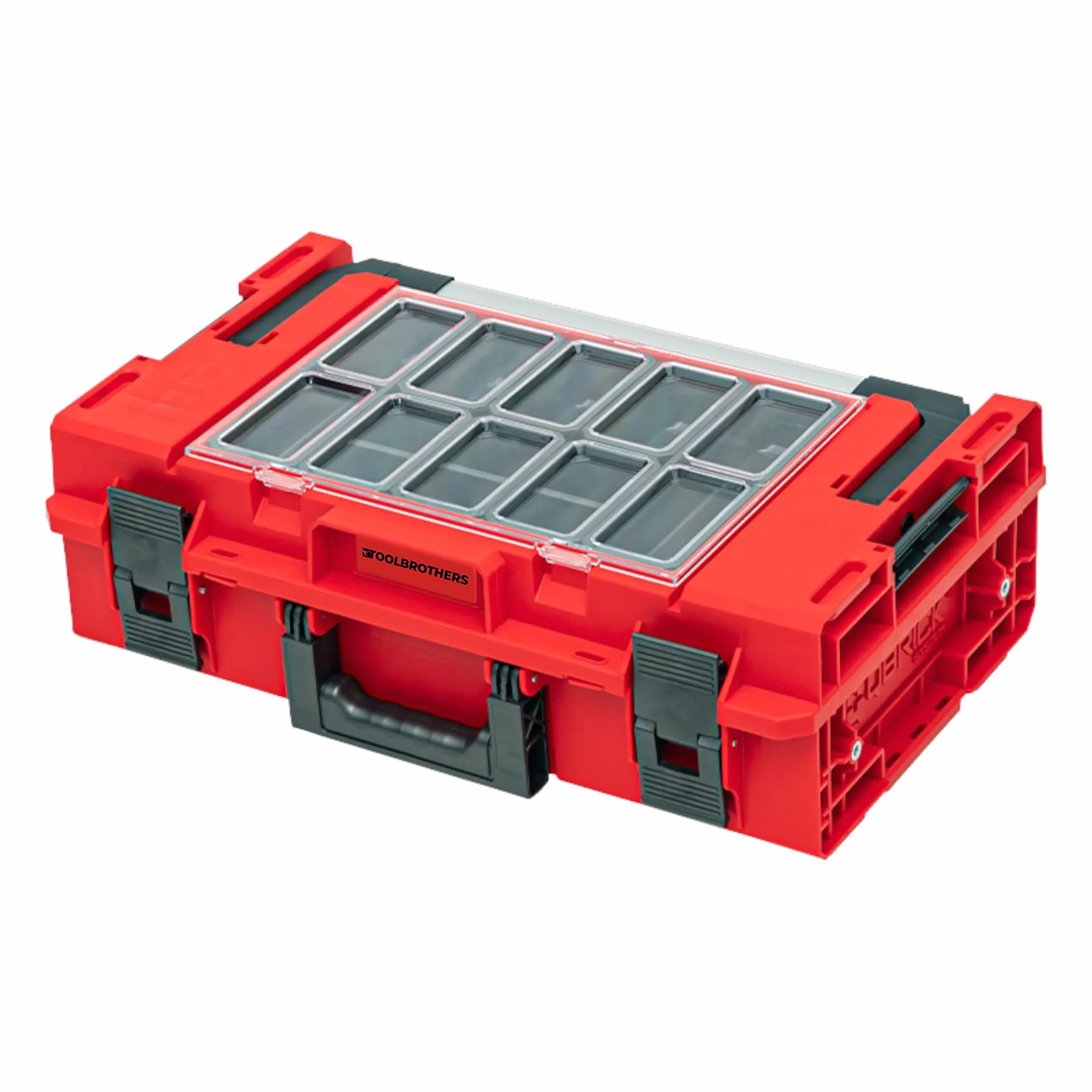 Toolbrothers RHINO ONE 200 2.0 Expert RED ULTRA HD Custom walizka narzędziowa organizer modułowy 585 x 385 x 190 mm 15,4 l można układać w stos IP66