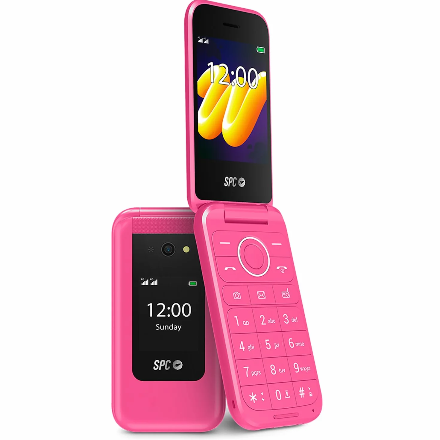 SPC Wild – Basic 4G Mobile do cyfrowego odłączania i pierwszego bezpiecznego połączenia dla nastolatków, aparat, podwójny ekran, przycisk SOS i bateria 7-dniowa | różowy