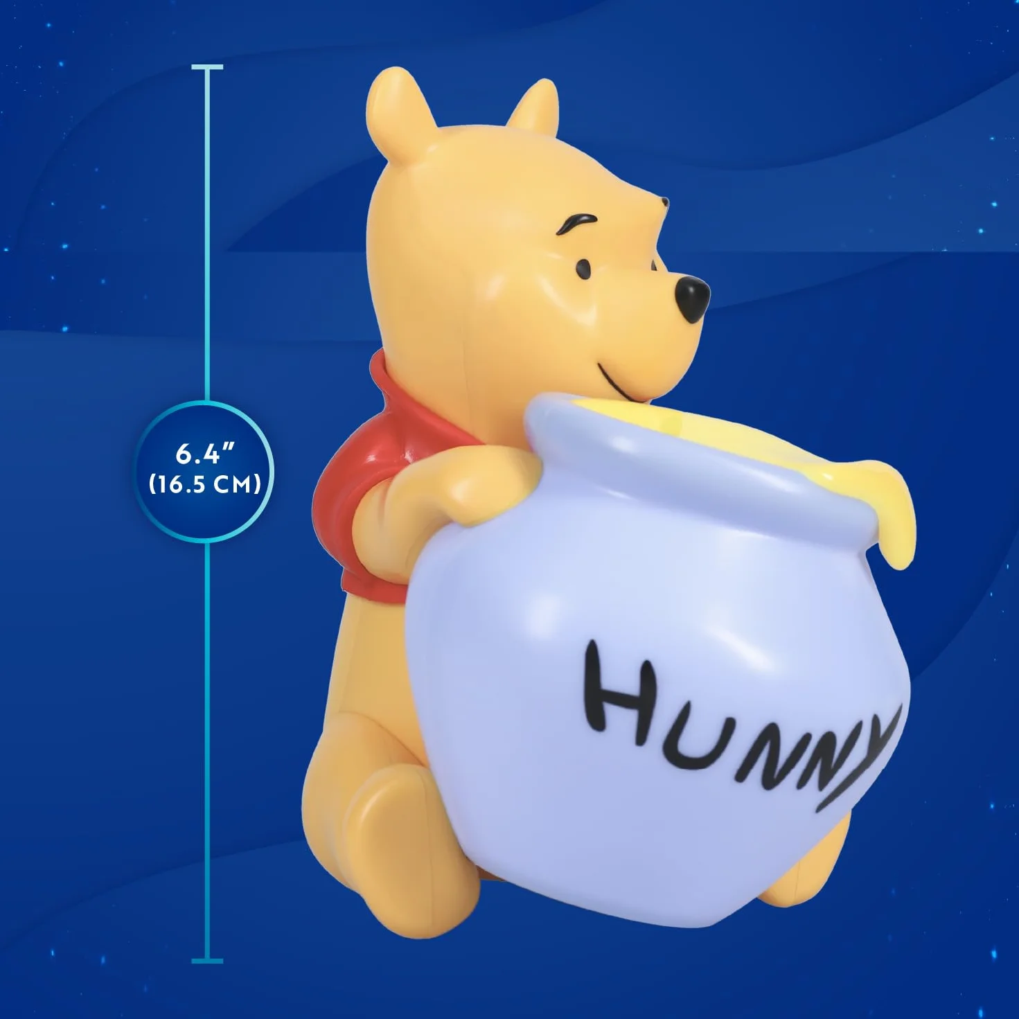 Paladone Kubuś Puchatek Hunny Light, przenośna lampka nocna, 16,5 cm (6,4"), lampa Disneya do pokoju dziecięcego lub sypialni dziecięcej